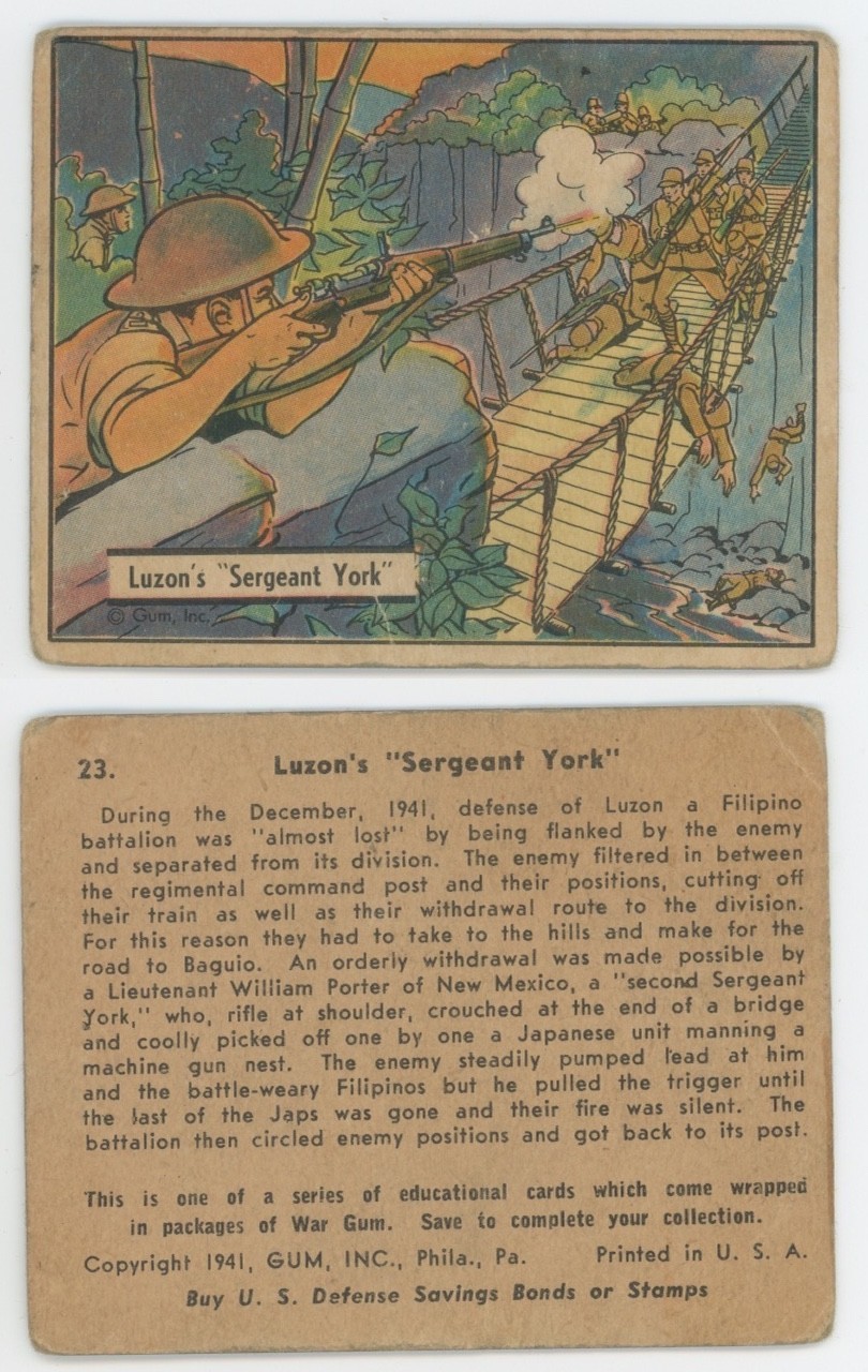 1941 & 1942 Gum Inc. Uncle Sam Cards – Lot of 20 WWII Soldier Marine Airman