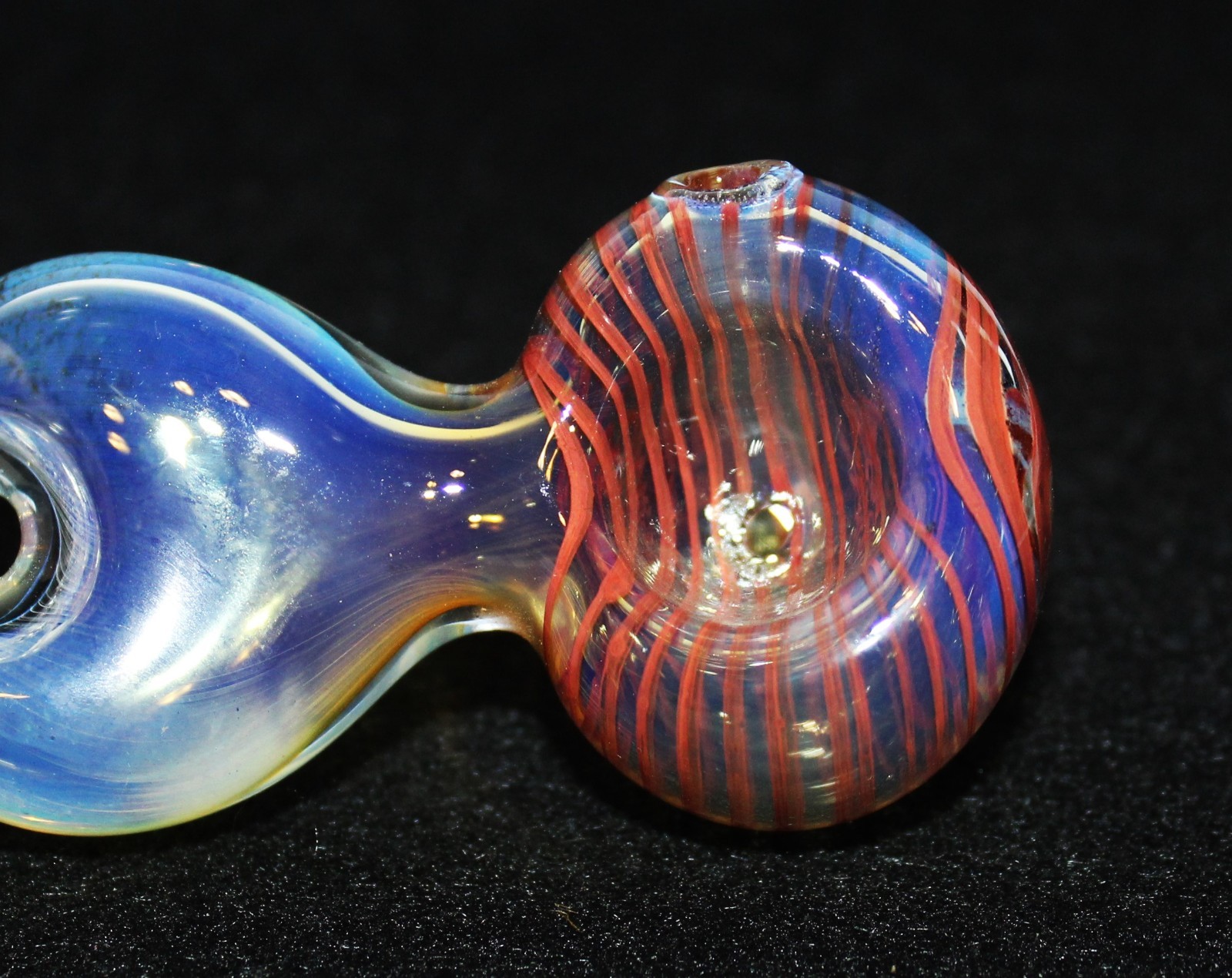 4 ½” INFINITY RED Color Changing Tobacco Smoking Glass Pipe Twist Glass pipes