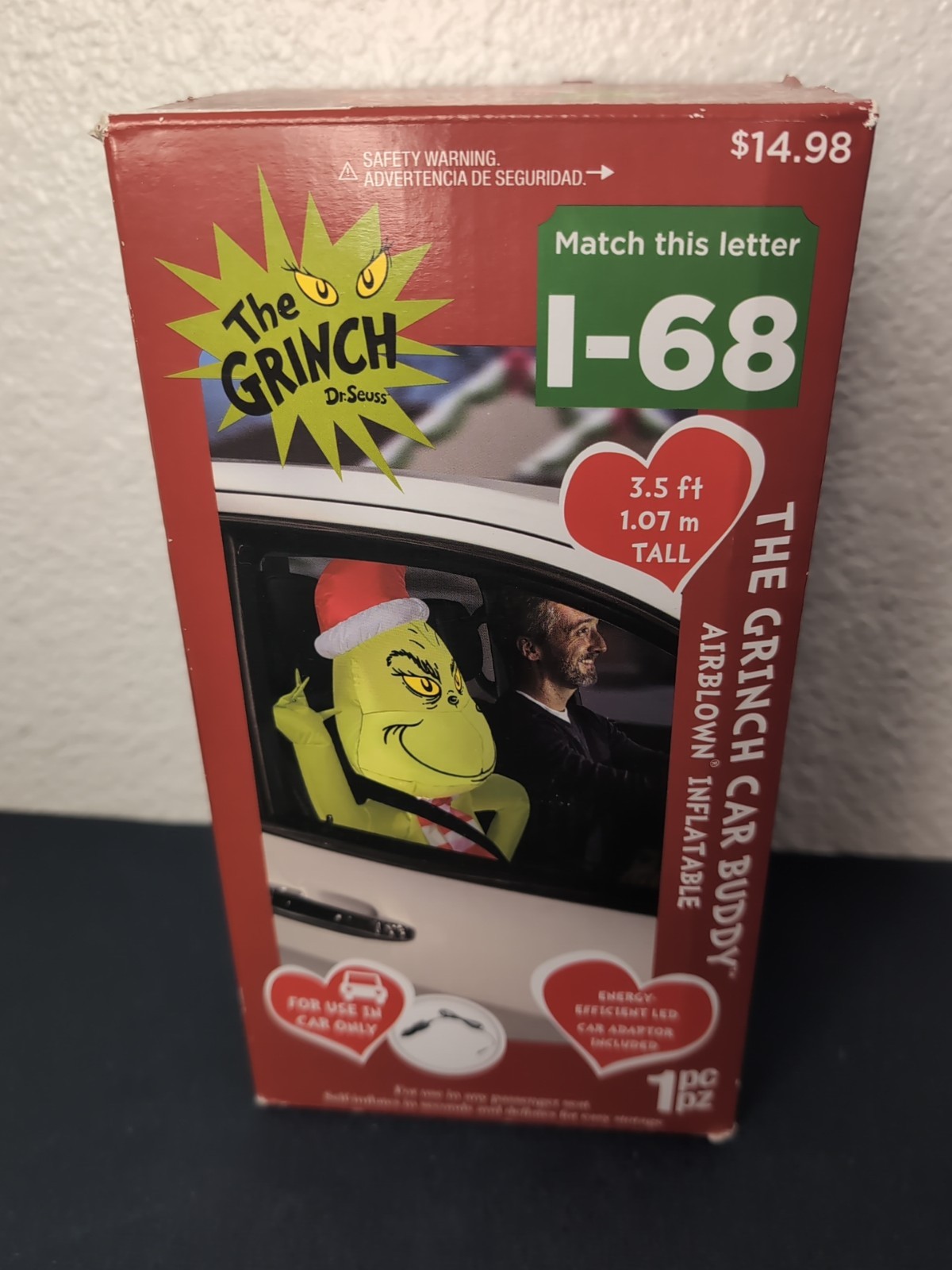 Dr. Seuss “The Grinch Car Buddy” Christmas Airblown Inflatable Self Inflates