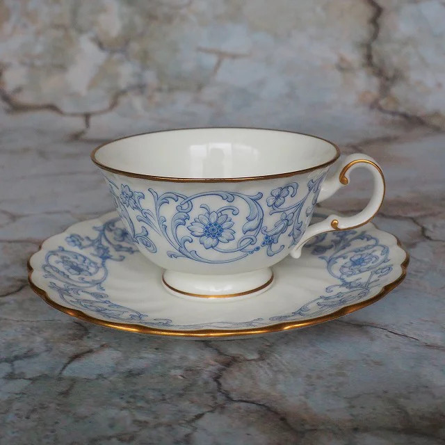 Noritake Cup Saucer Set 6pc Cake Plate 5pc Japan 9.5cm (3.7in) Ceramic Vintage
