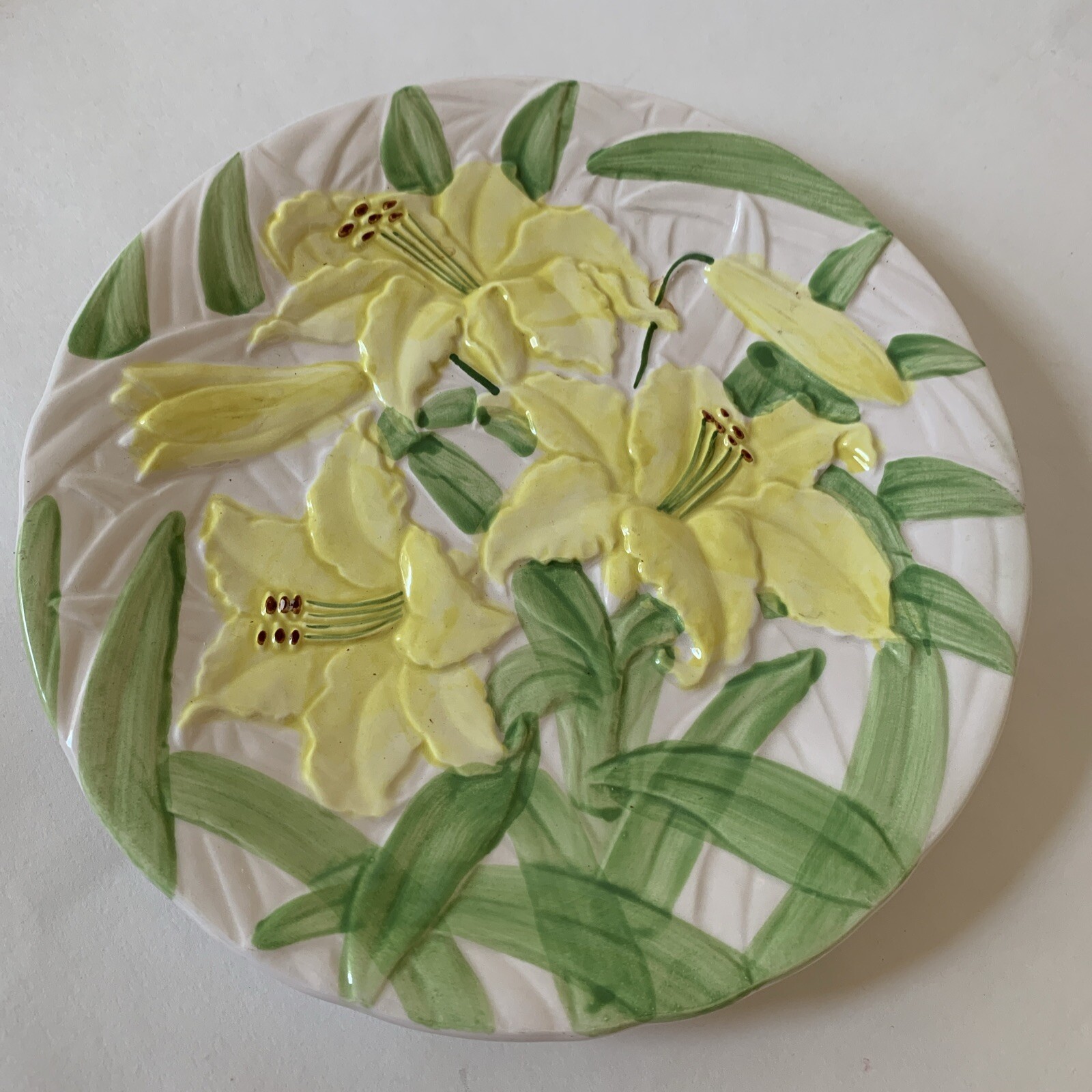 Vintage Fleurs De Jour by Shafford 1988 Mug & Plate 3D all Over Flowers Design