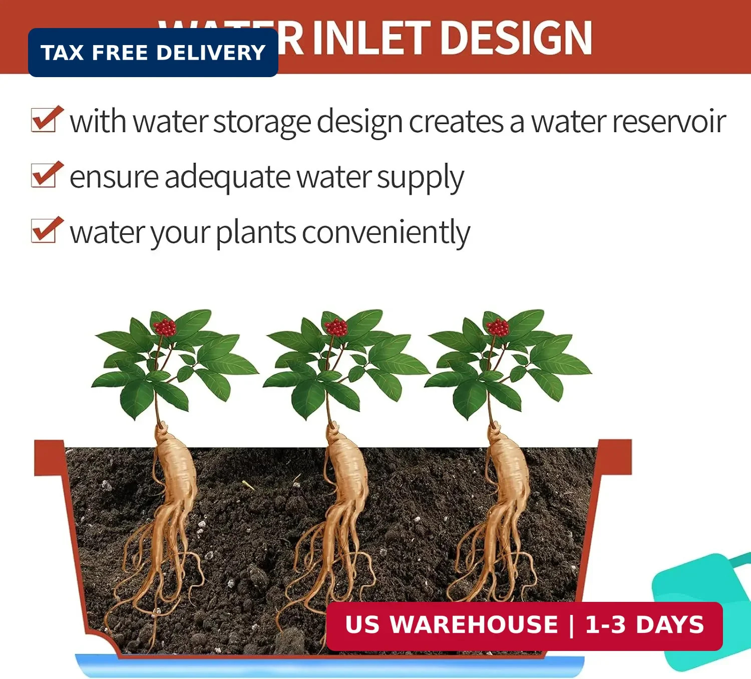 CHUKEMAOYI Window Box Planter, 7 Pack Plastic Vegetable Flower Planters Boxes 17