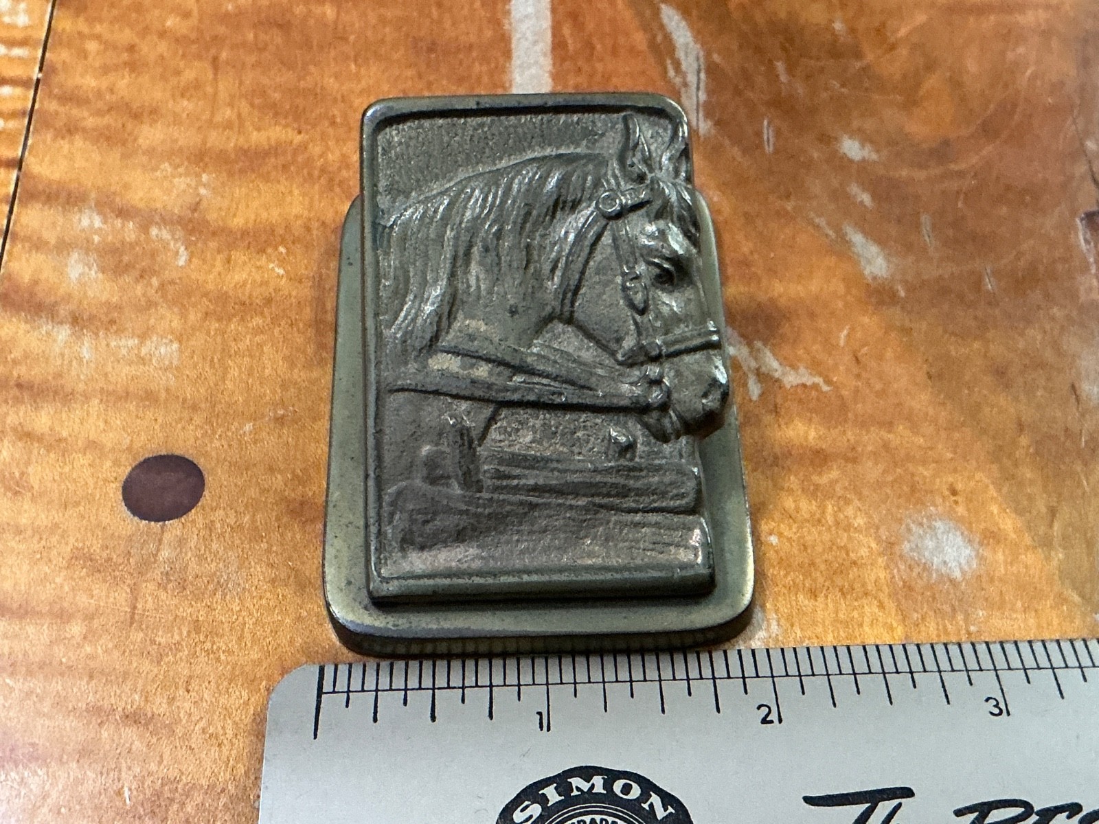 Antique Judd Mfg. Co. Equestrian Bridle Horse Desk Paper Clip Holder Art Deco
