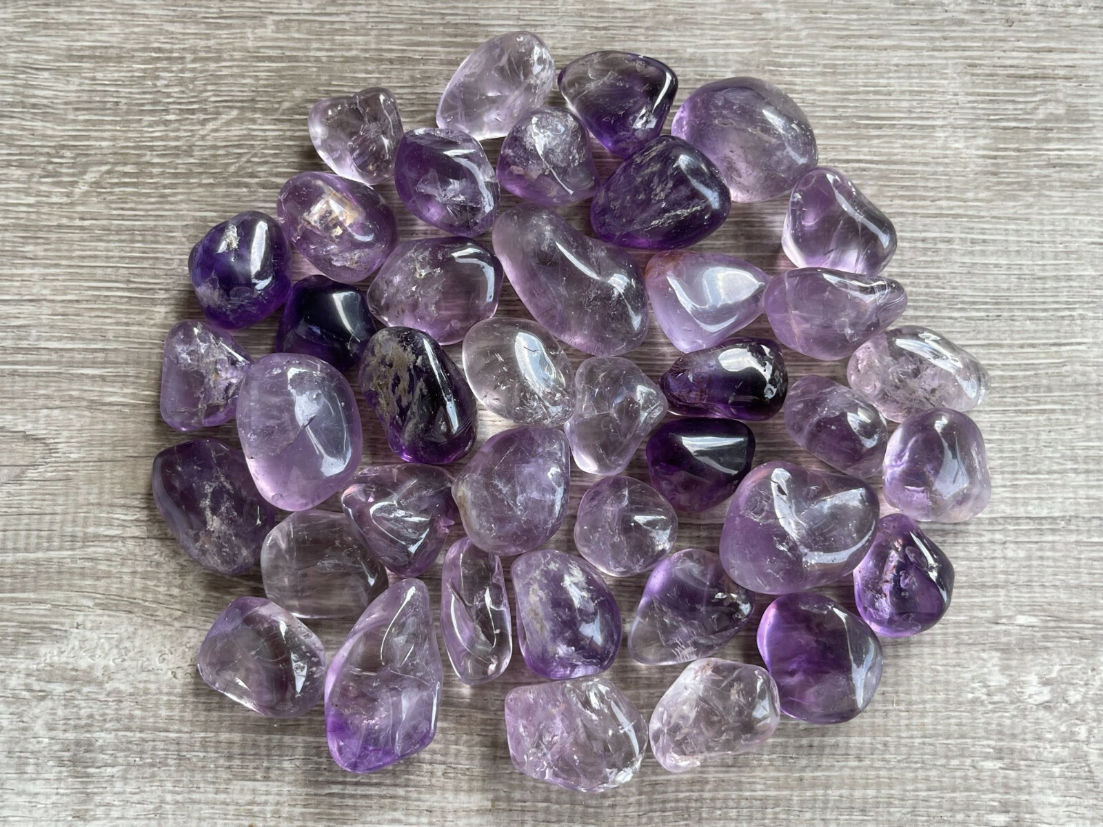 Grade A++ Amethyst Tumbled Stones, 0.8″-1.25″ Purple Amethyst, Pick How Many