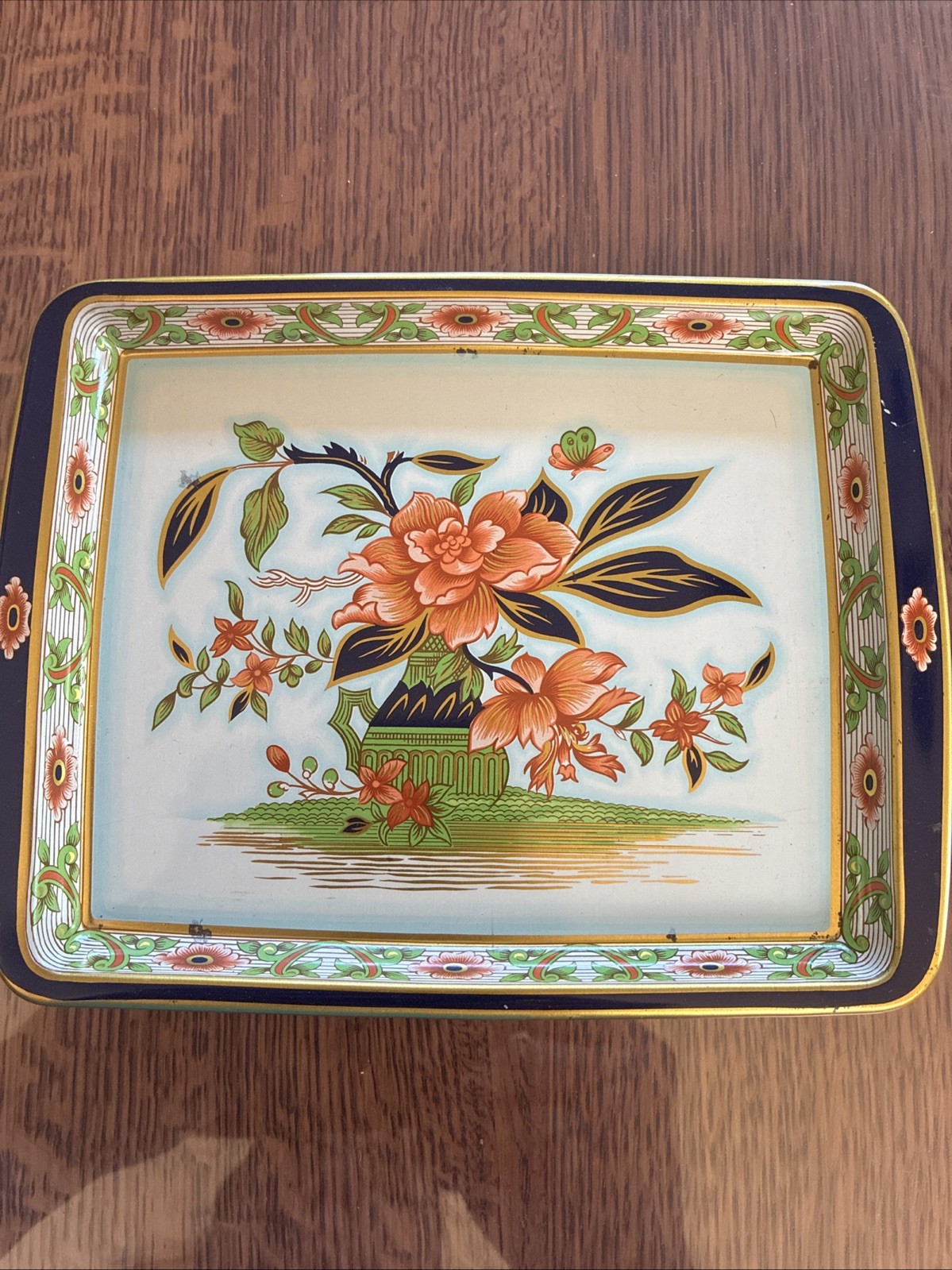 Vintage Daher Decorated Ware Metal 4 Serving Trays 11101 Made England Floral Tin