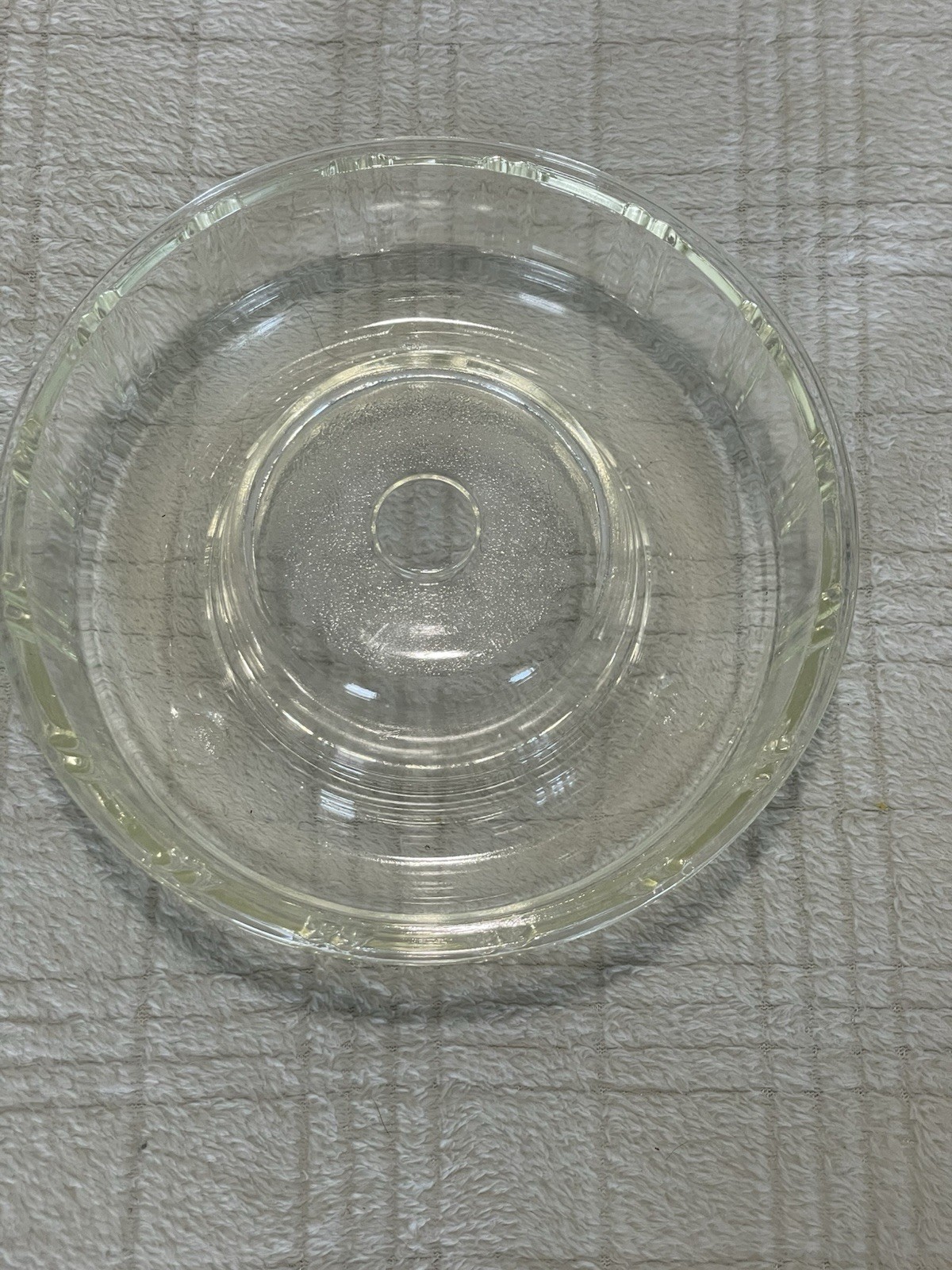 Vintage 40’s GLASBAKE Queen Anne Glass Ring Mold Bundt Cake ~Jello Mold Dish USA