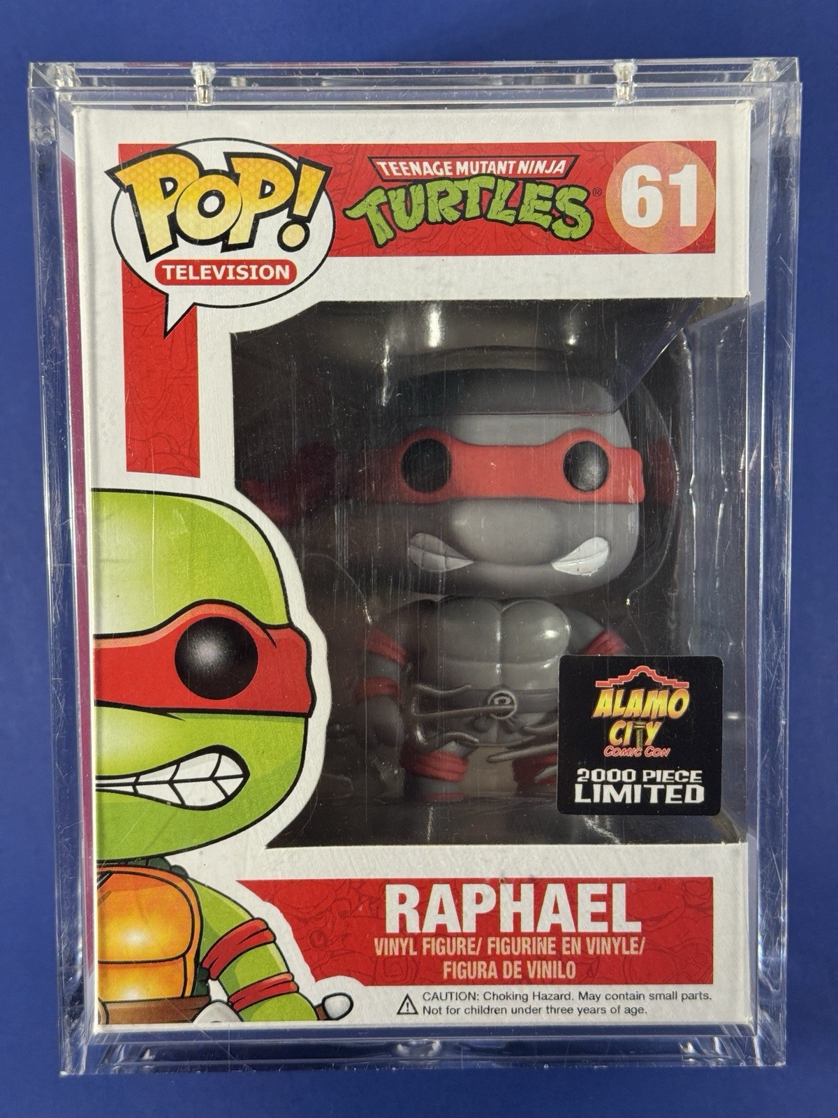 Funko Pop! Raphael Alamo City Comic Con TMNT #61 2000 Pcs Grey Scale W/Armor