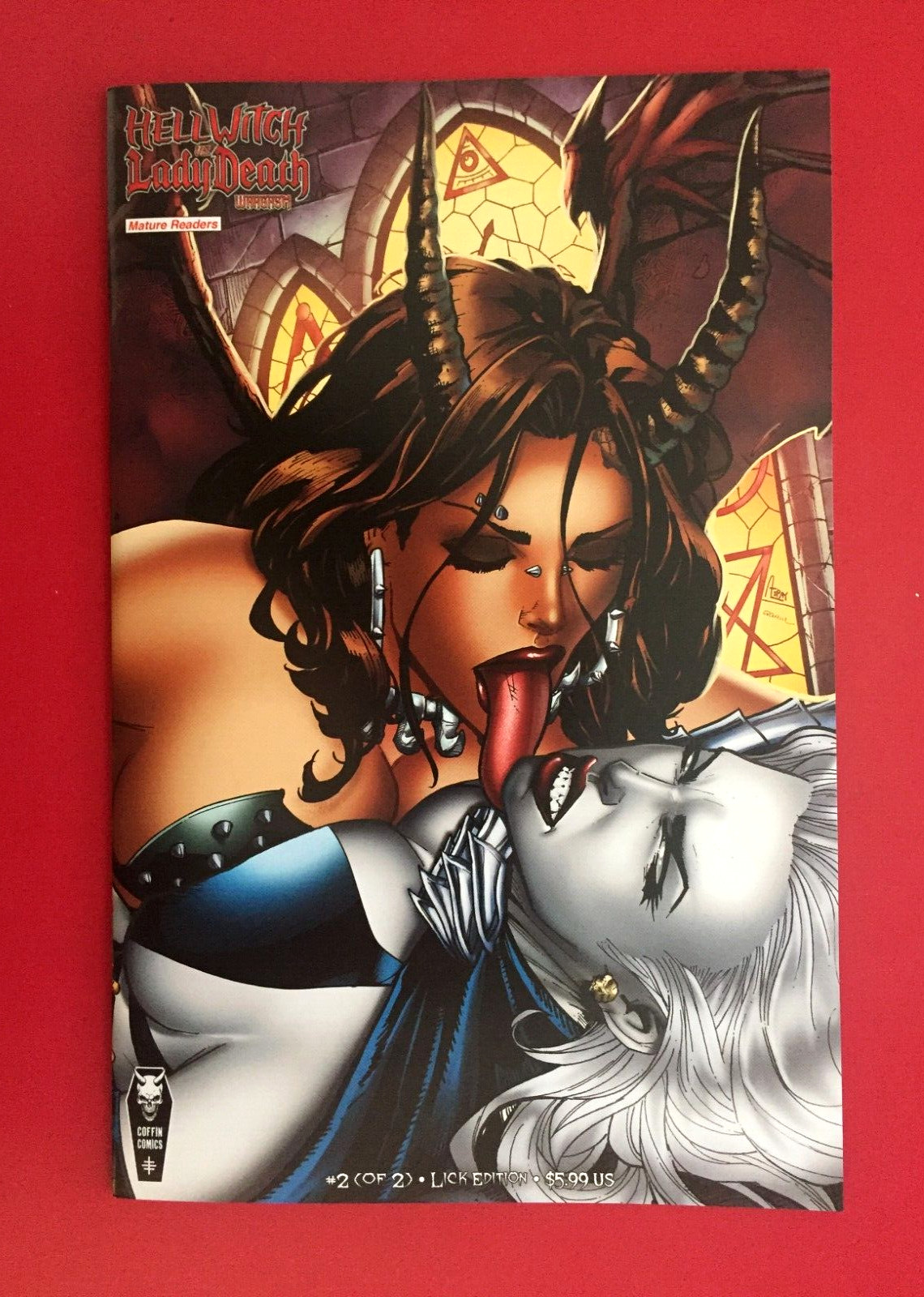 HELLWITCH VS LADY DEATH WARGASM #2 Lick (NM) ANTHONY SPAY Variant 2022 LA MUERTA