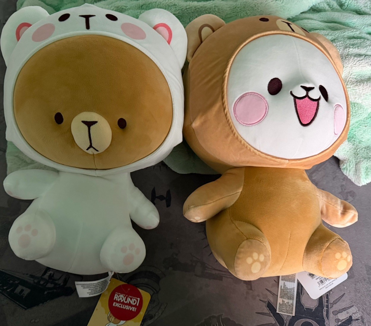 Round1 Exclusive Mocha milk and Milk mocha bear plushie SET (CHEAPER TOGETHER!)