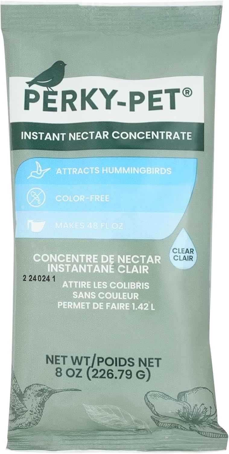 Clear Hummingbird Nectar Powder – 8 oz Pack, Makes 48 Ounces of Energy Food