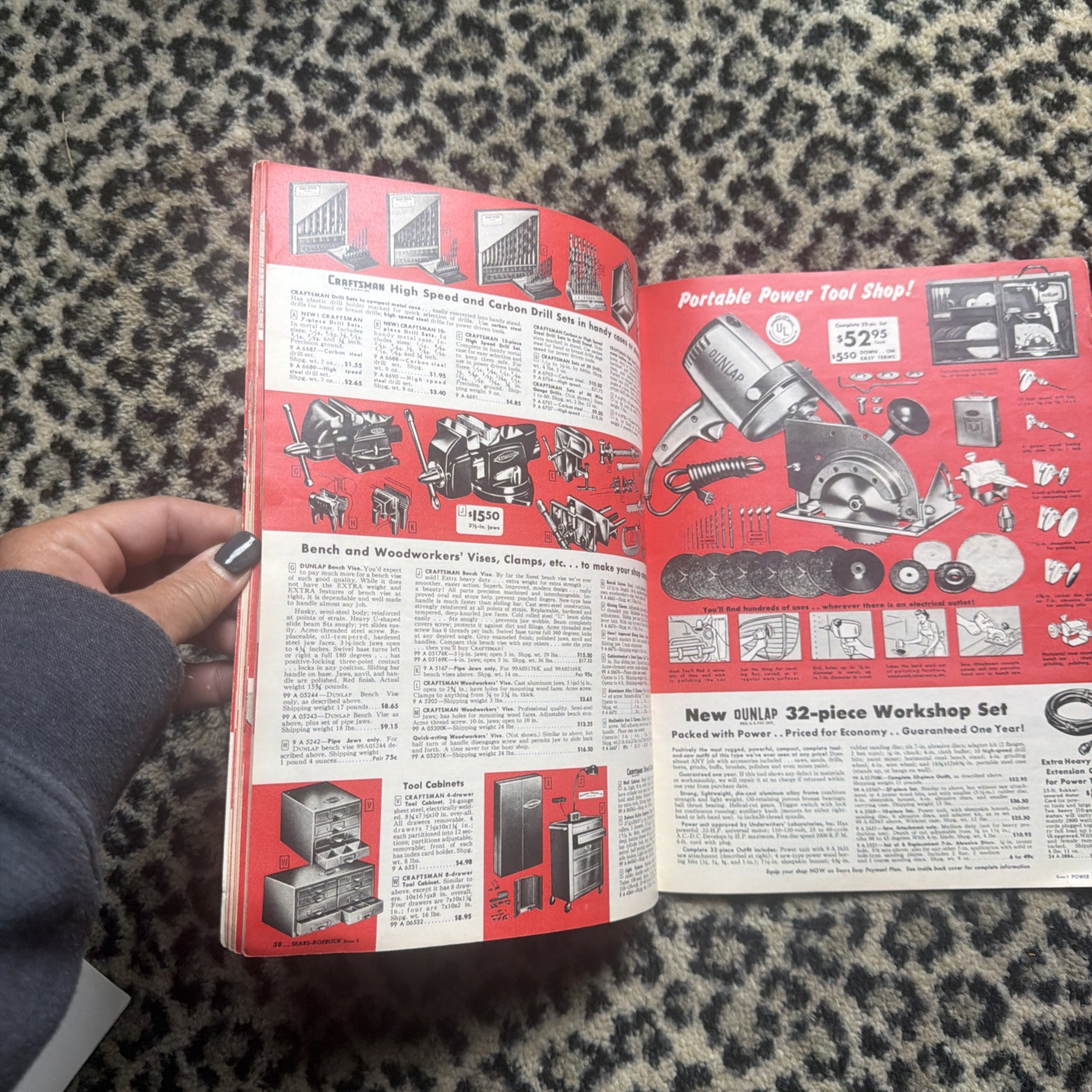 Vintage 1953 Sears Roebuck Co Craftsman Power Tools Catalog Advertising