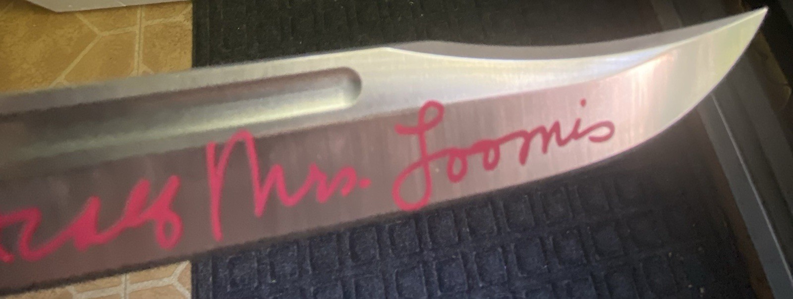 Scream Ghostface Laurie Metcalf Autograph Knife Mrs. Loomis ￼