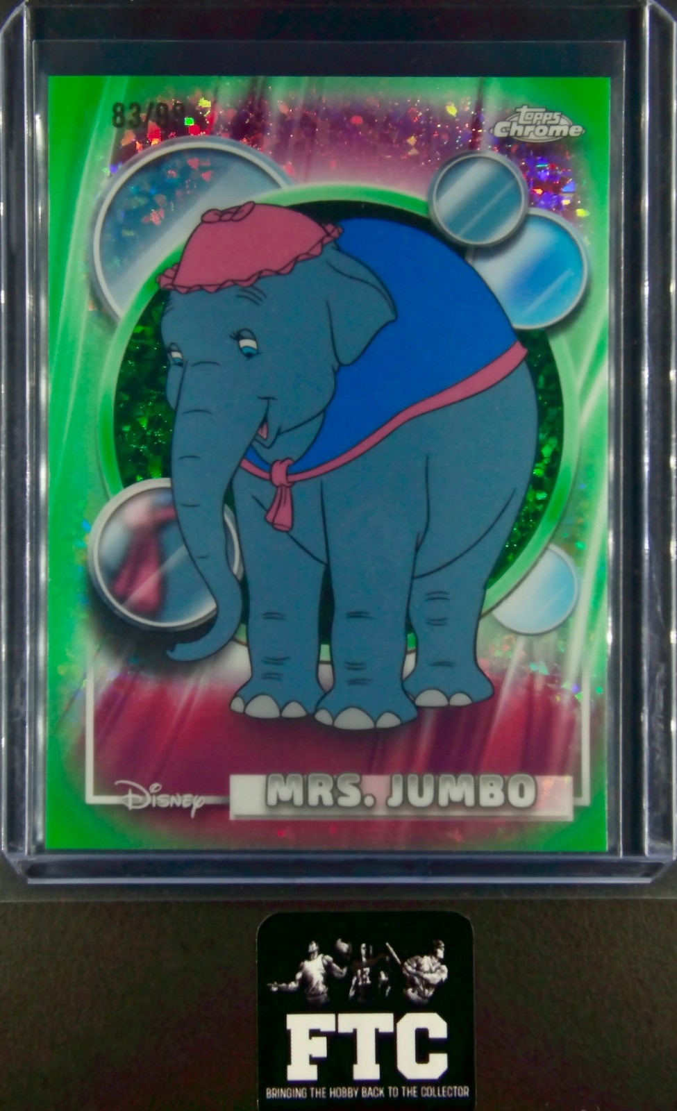 Mrs. Dumbo, Green Mini Diamond Parallel, Ser #’d 83/99, 2026 Topps Chrome Disney