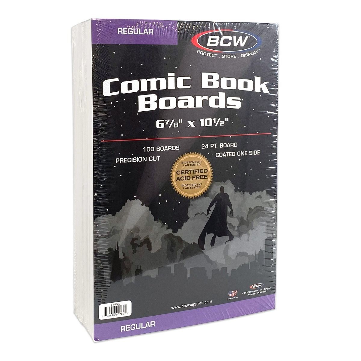 100 BCW Current Resealable Thick Poly Comic Bags & Regular Boards 6 7/8″ Combo