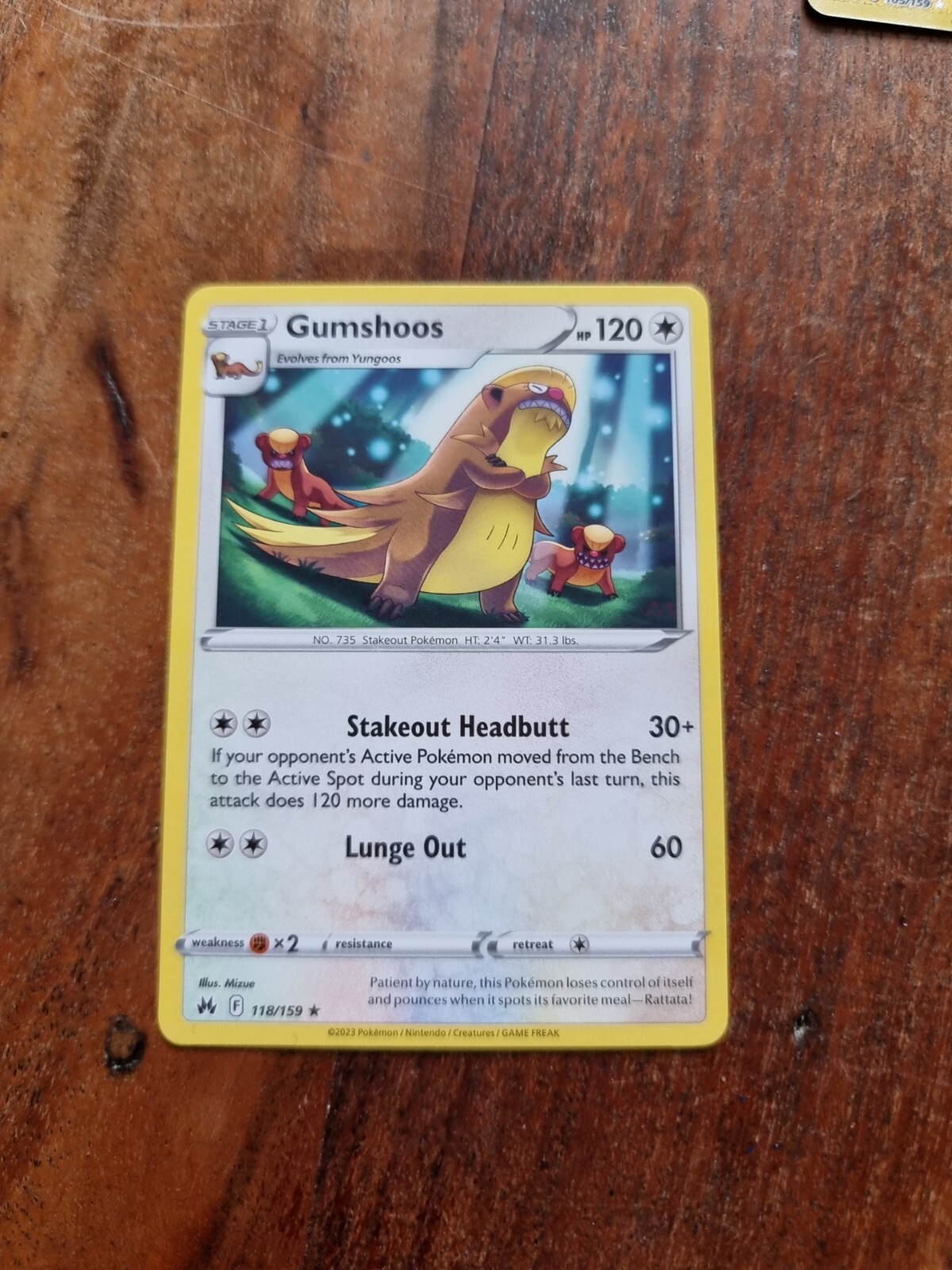 Gumshoos | 118/159 | Regular Rare | SWSH: Crown Zenith | Pokemon TCG