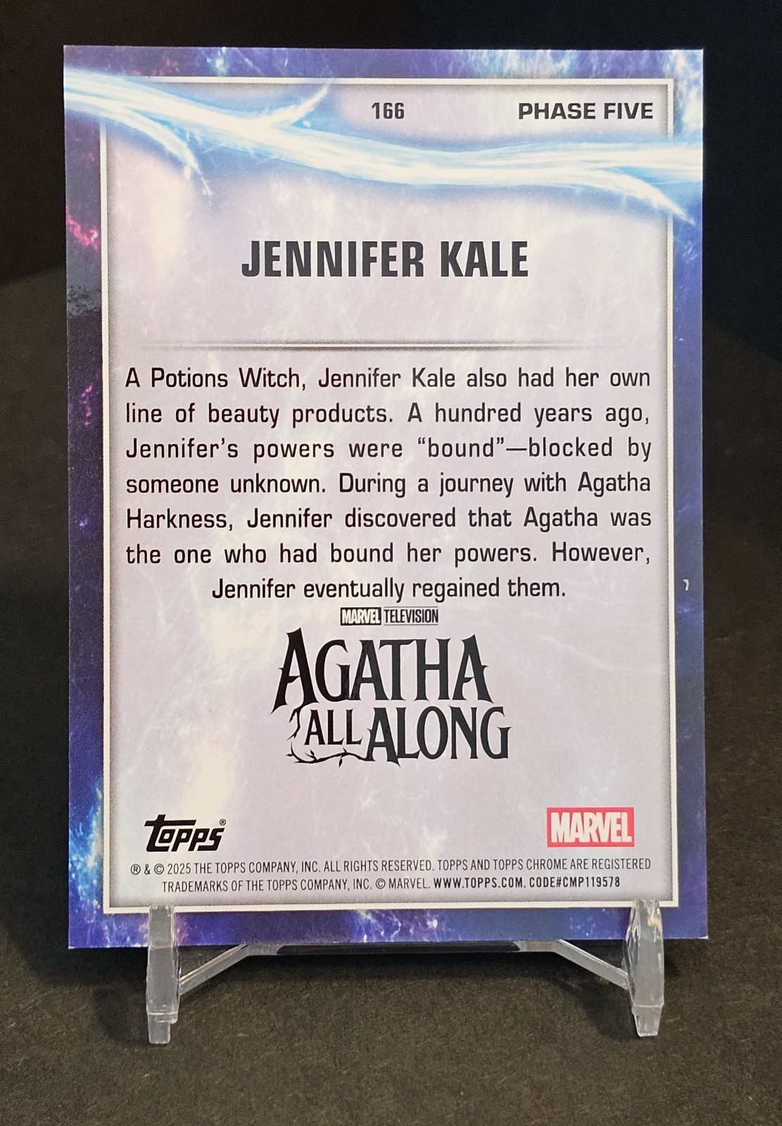 2025 Topps Chrome Marvel StudioS DEBUT ALPHA 1/5 Red Sapphire Jennifer Kale #166