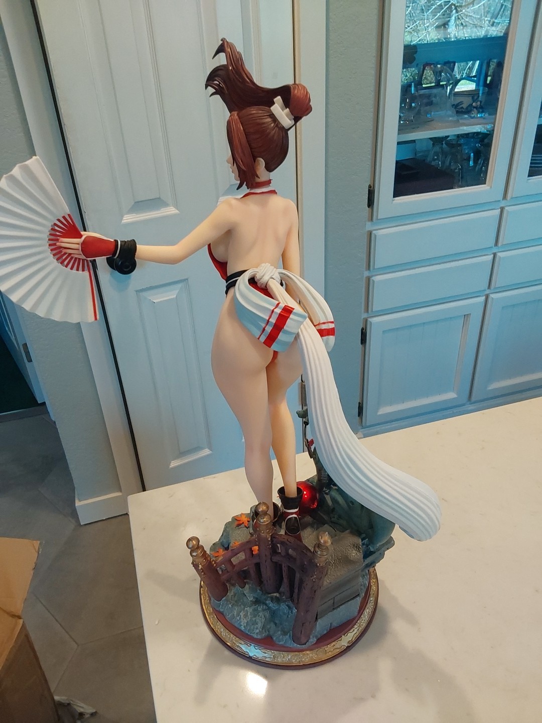 Pink Pink Studio 1/4 Mai Shiranui Red Colth Statue 20 Inches Tall US Shipper NEW