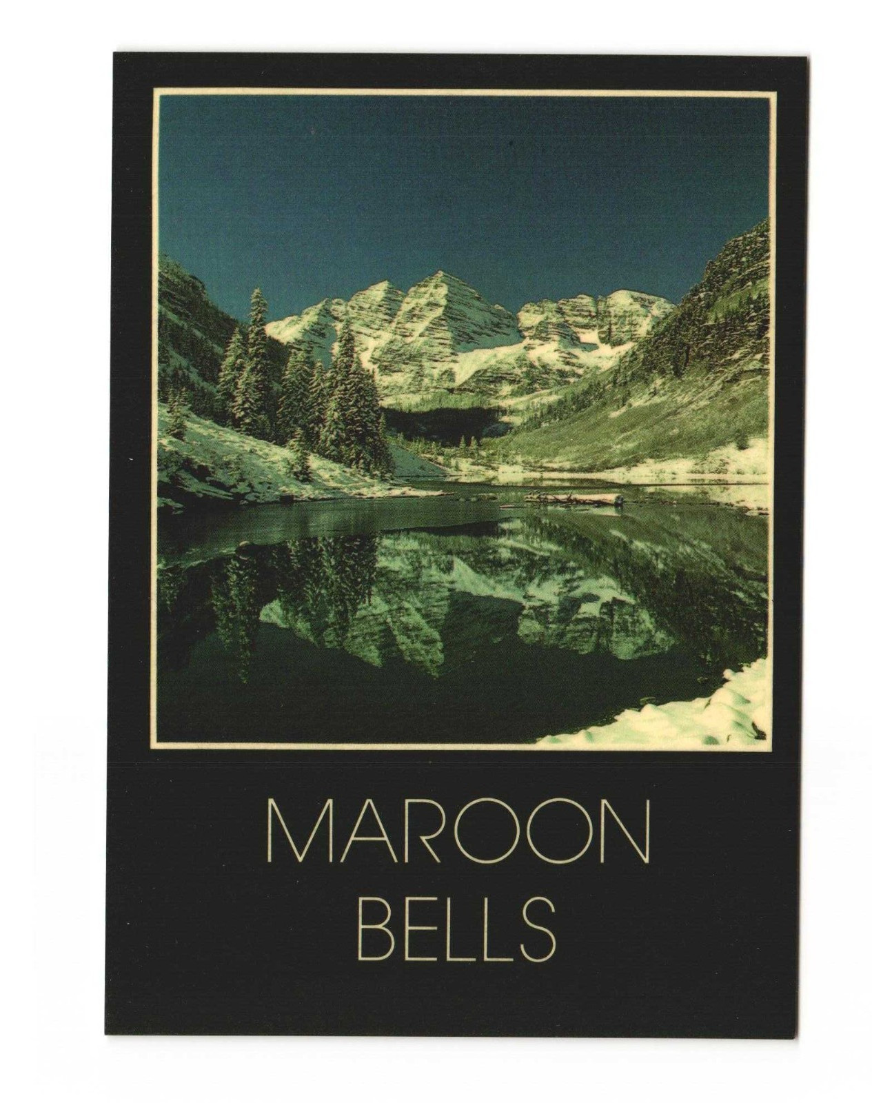 Maroon bells peaks near Aspen CO vintage postcard unposted