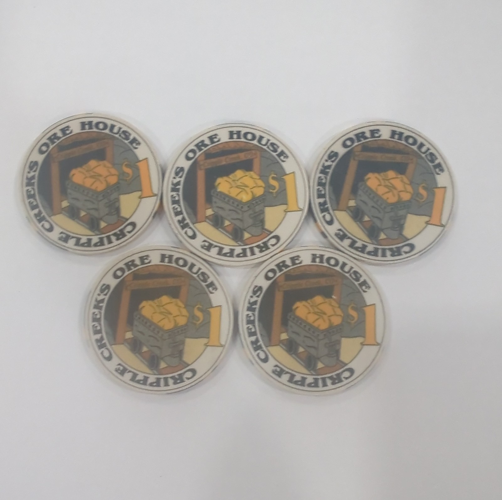 1990’s Cripple Creek’s Ore House – Colorado $1 Casino Chip “Creeker’s” VTG Lot 5