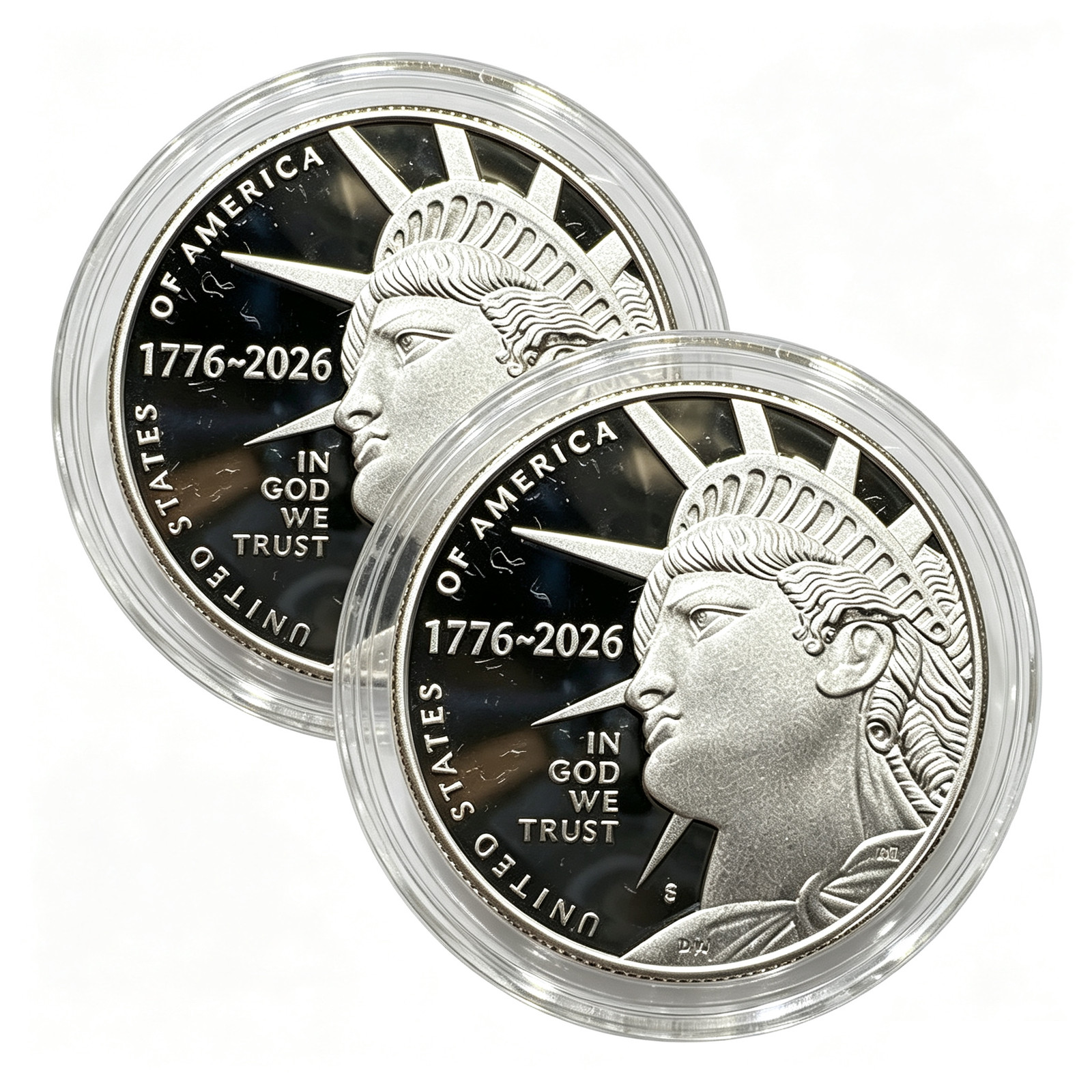 2Pcs 1776-2026 S SiIver Enduring Liberty Half DoIlar Semiquincentennial PRESALE