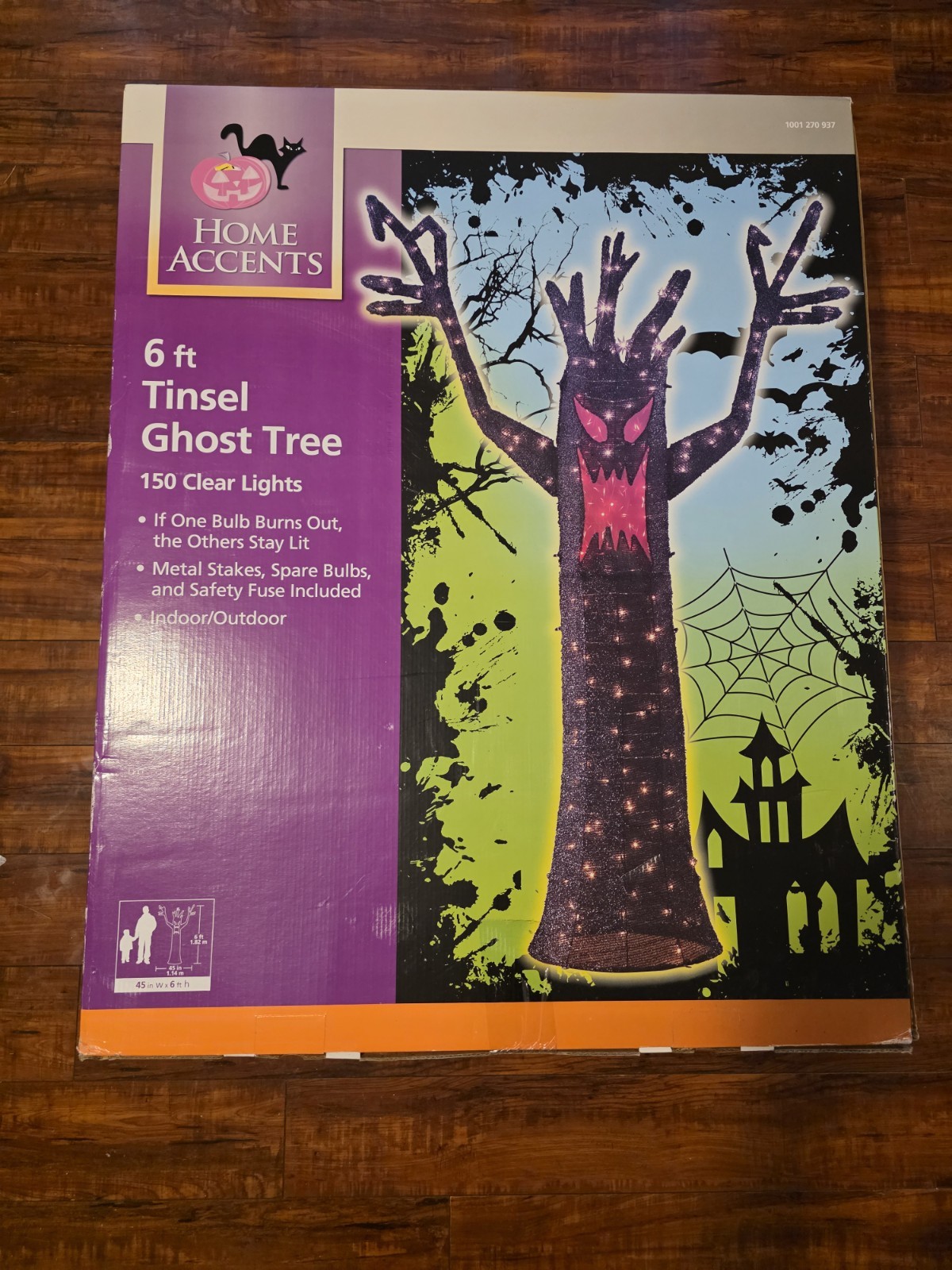 Home Depot Home Accents Halloween 6 Ft. 150 Clear Lights Ghost Tree RARE!