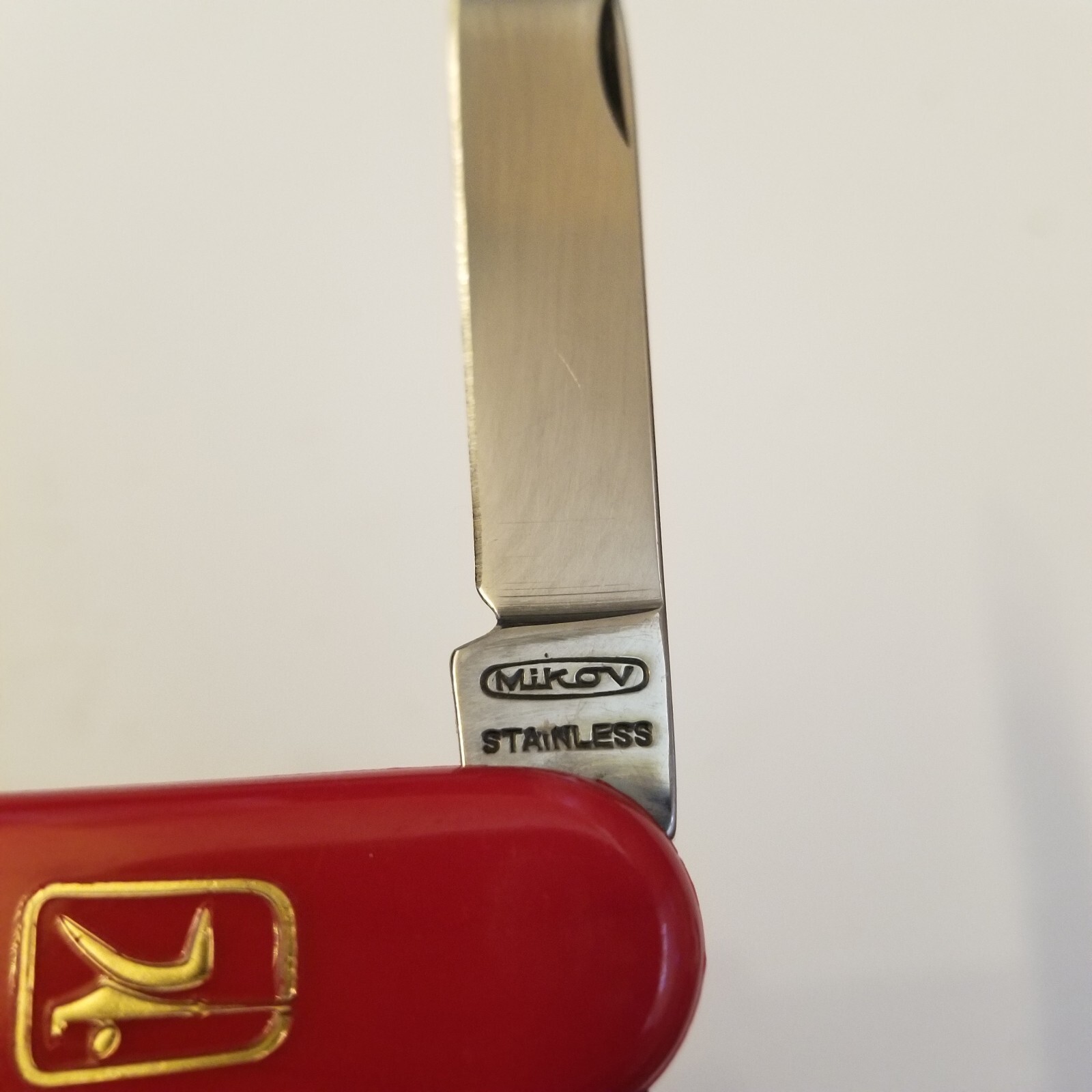 Vintage MIKOV Mercury Folding Pocket Knife Czechoslovakia 2 Bades Red