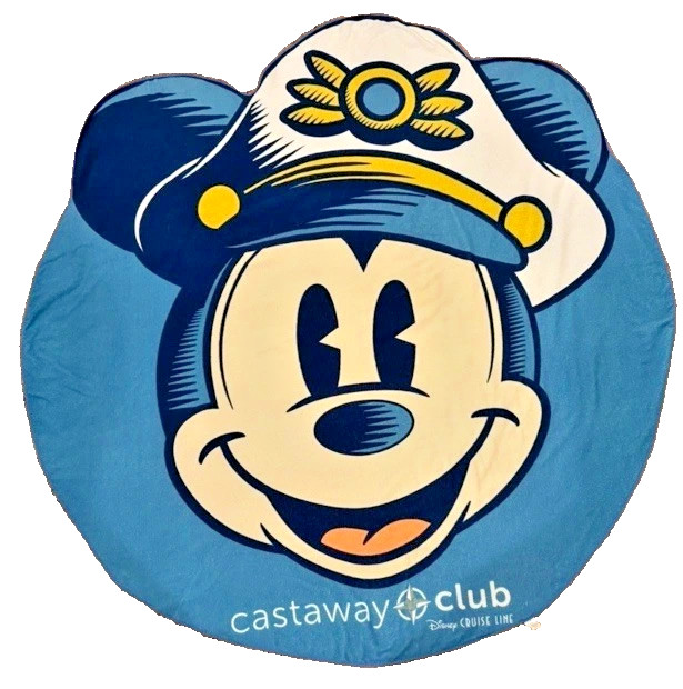 Disney Cruise Line DCL Captain Mickey Castaway Club Beach Towel – New With Tag