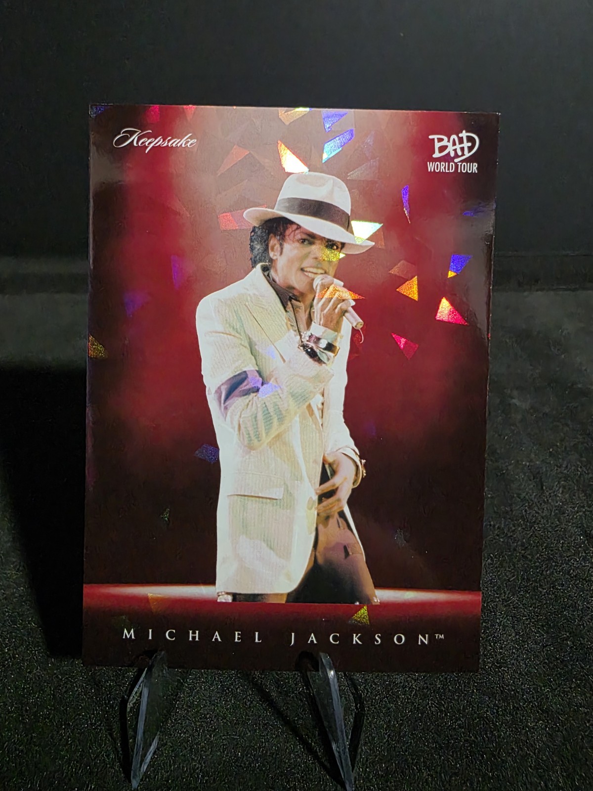 2025 Keepsake Michael Jackson Red Cracked Ice Foil – Bad World Tour 🔥 29/87 #44