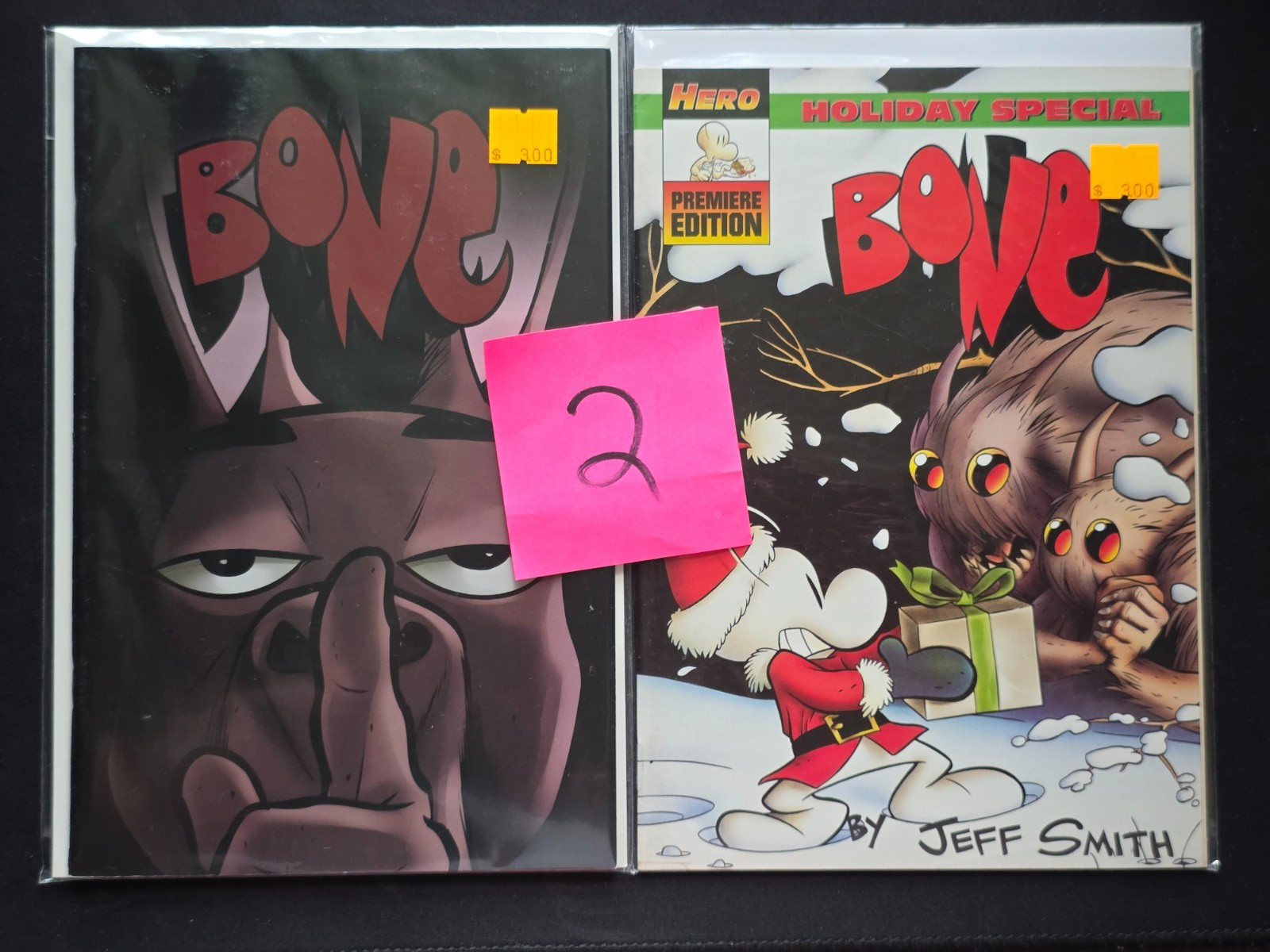 (LOT 2) BONE Holiday Special #1 CARTOON BOOKS 1993 & Bone #55 Image Comics 2004
