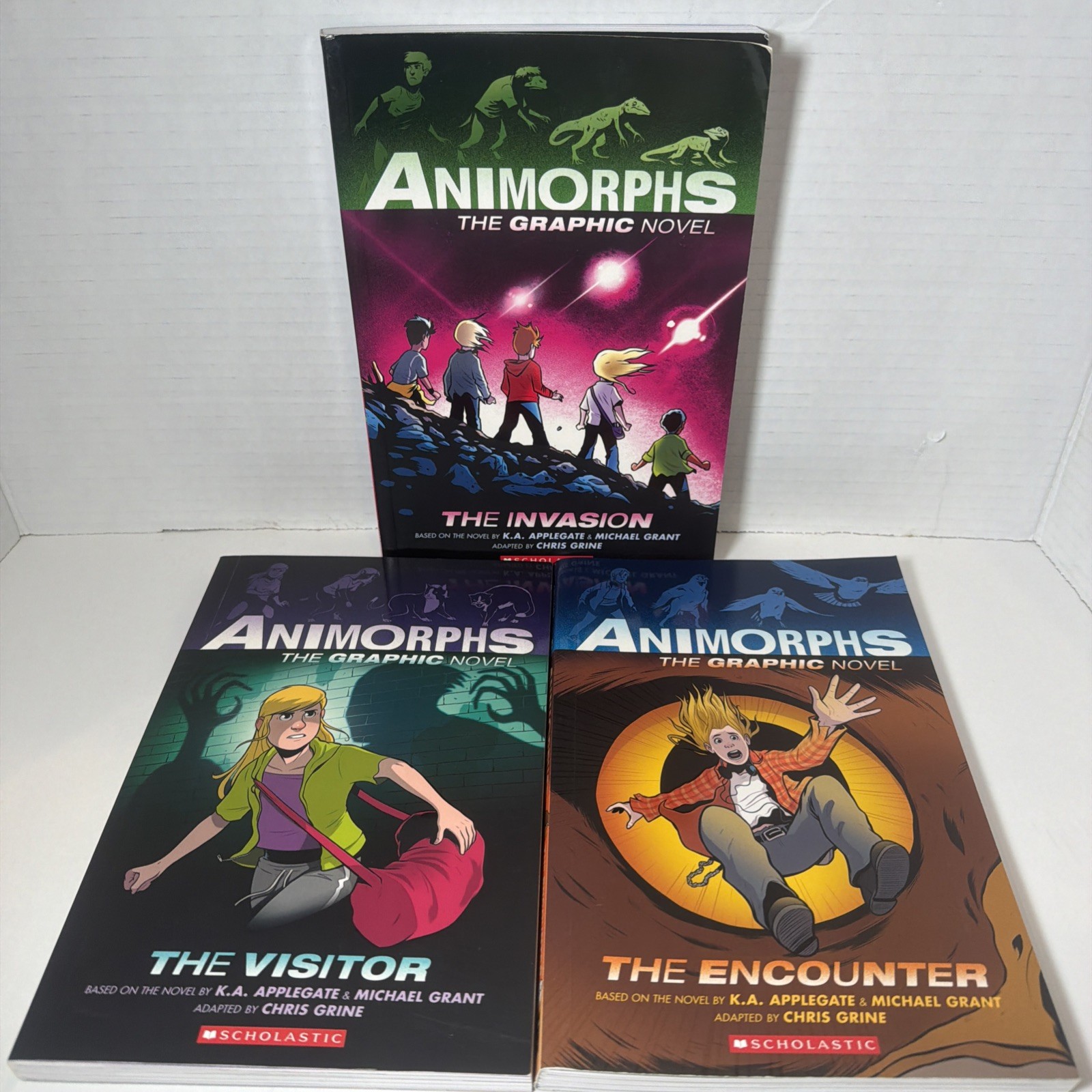 Scholastic Animorphs: The Graphic Novel Trade Paperback Lot 3 Encounter/Invasion