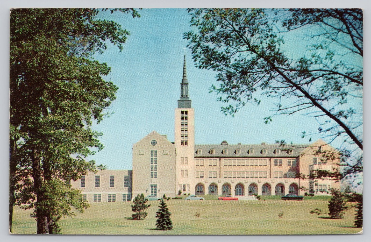 St. John Fisher College Pittsford NY Photochrome Postcard by Colourpicture