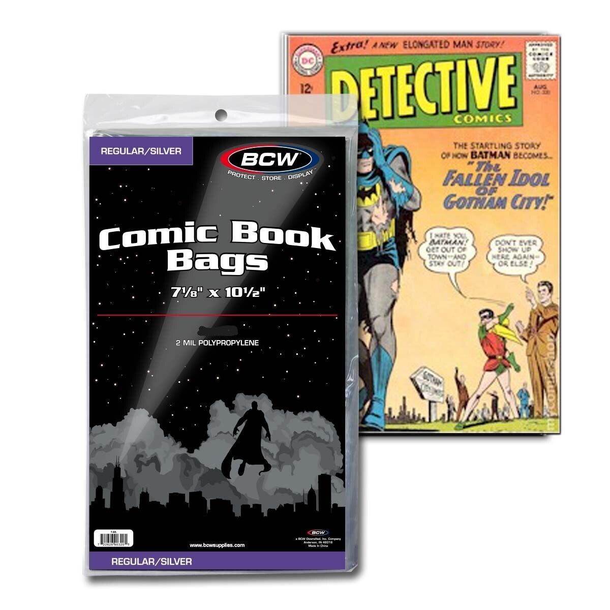 NEW (500 CT) BCW Silver / Regular Comic Bag