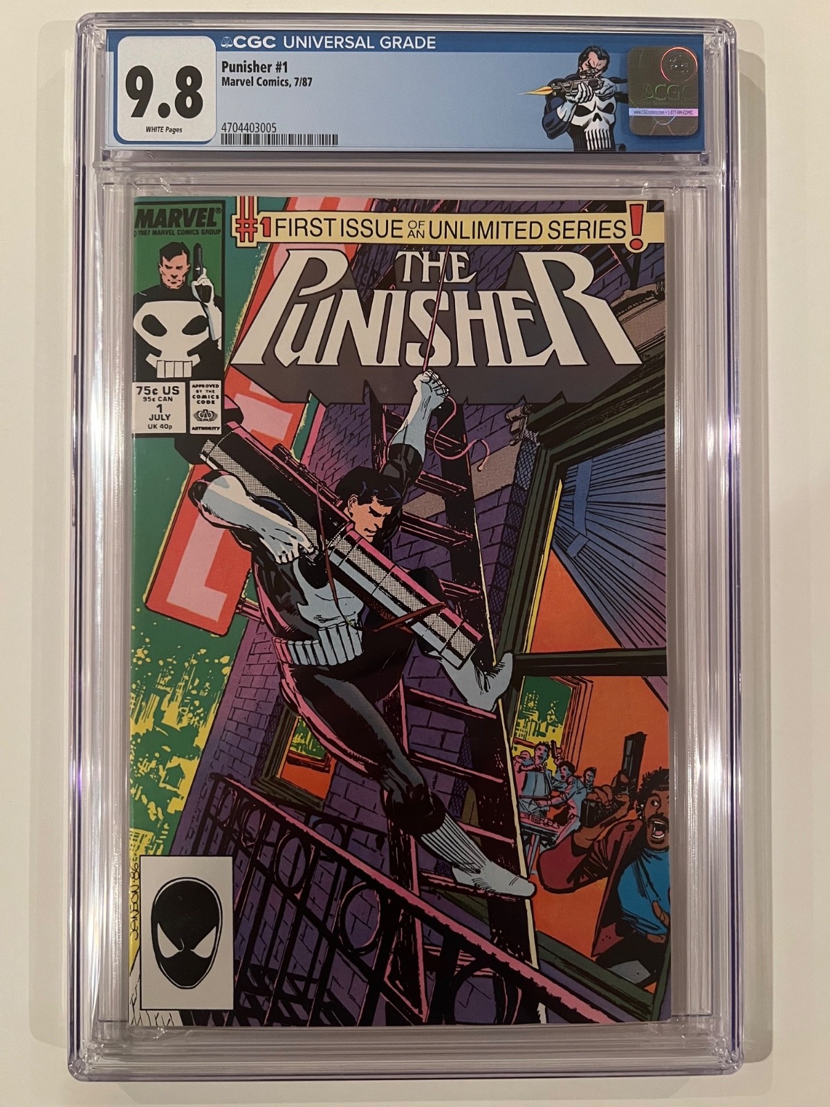 The Punisher #1 CGC 9.8 Near Mint/Mint (White Pages) Custom Label/BRAND NEW DAY!