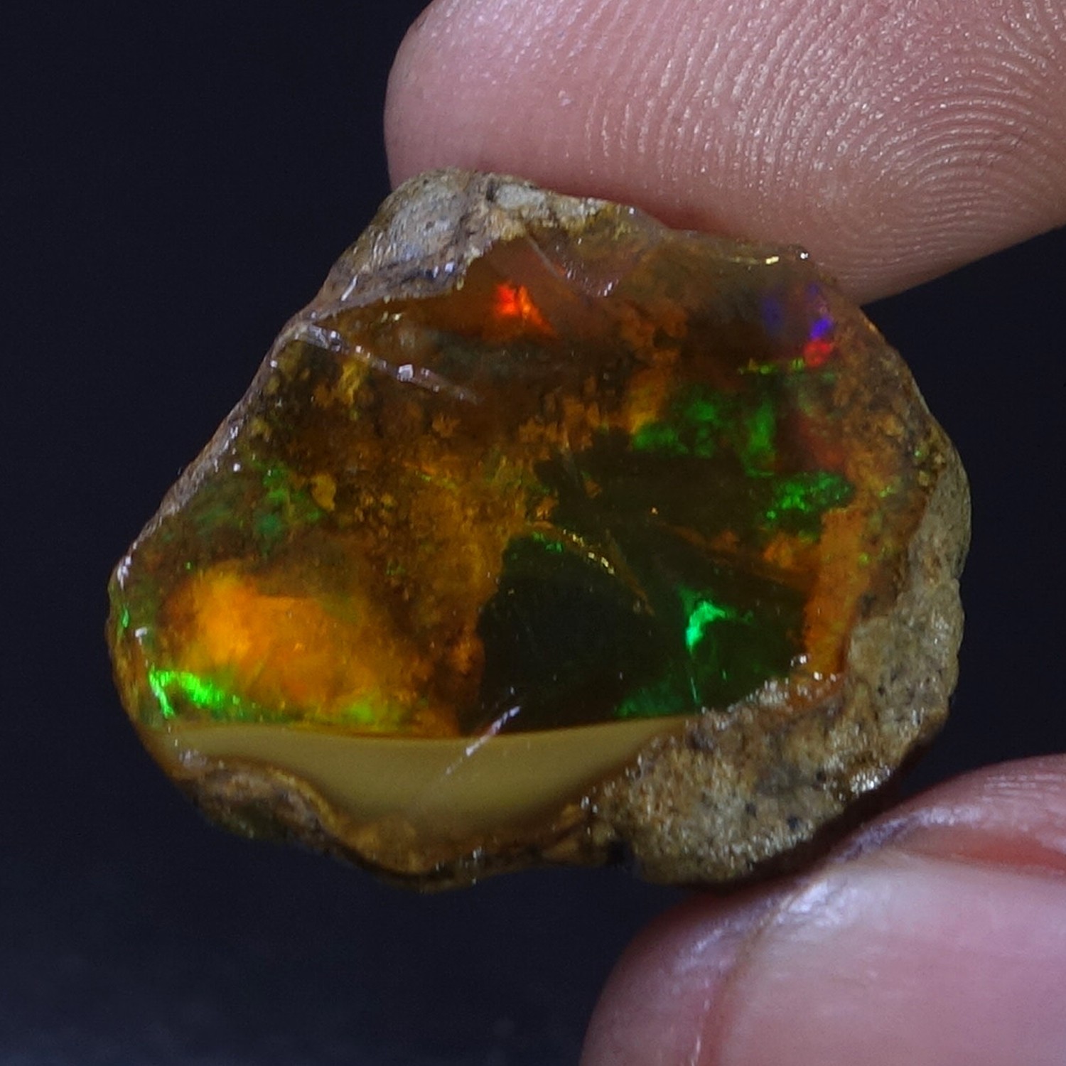 26.00 Cts 100% Natural Welo Fire Ethiopian Oil Opal Rough Cab Gems Ring Nacklace