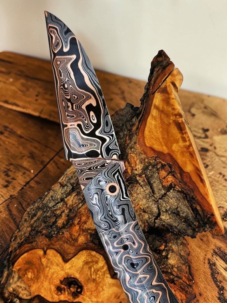 Damascus Chef Knife Set 5PC Handmade Kitchen Knives with Leather Sheath – Gift