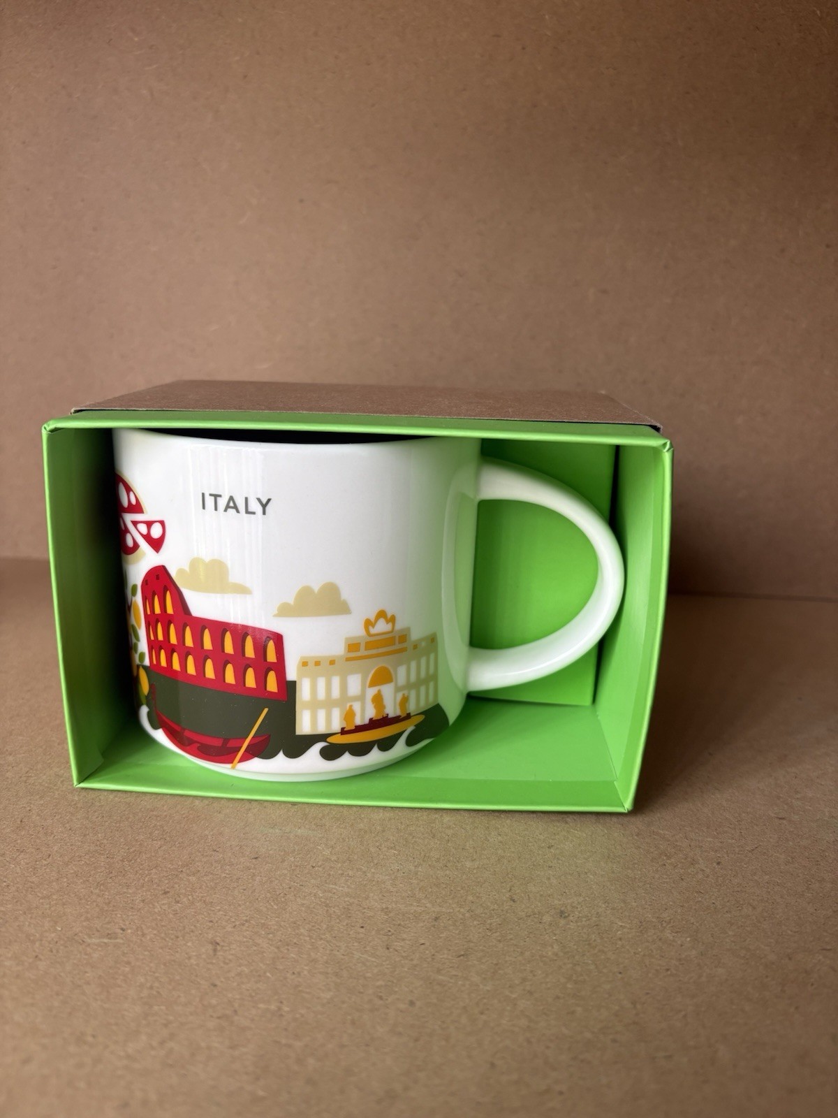 Starbucks You Are Here Italy Mug White Green Multicolor Coffee & Tea 2021