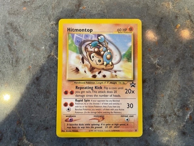 Hitmontop #37 Black Star Promo Pokemon Card Wotc Never played