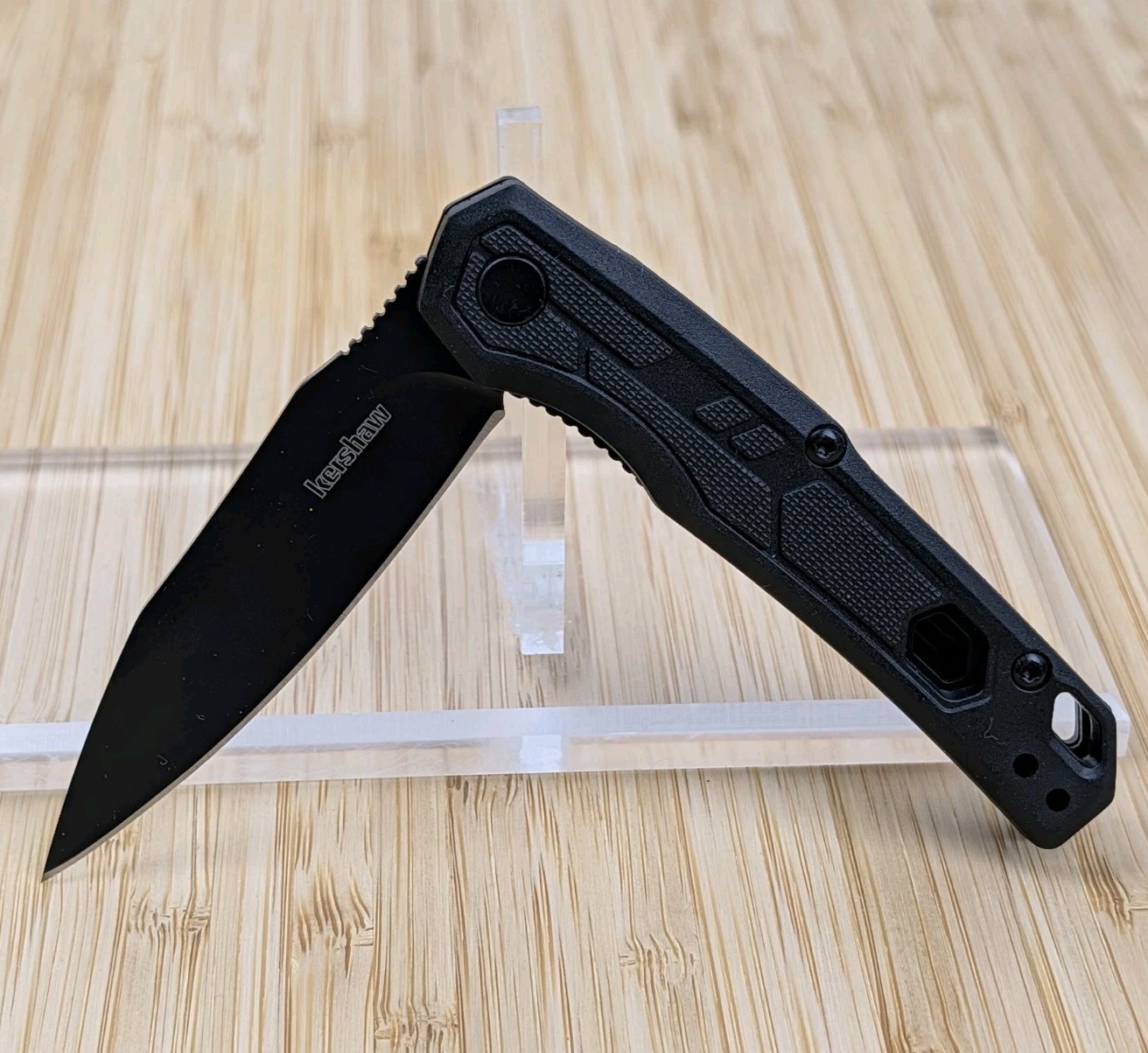 Kershaw APPA Pocket Knife Speedsafe Opening 2.75-in Black Blade, 6.5-in Overall