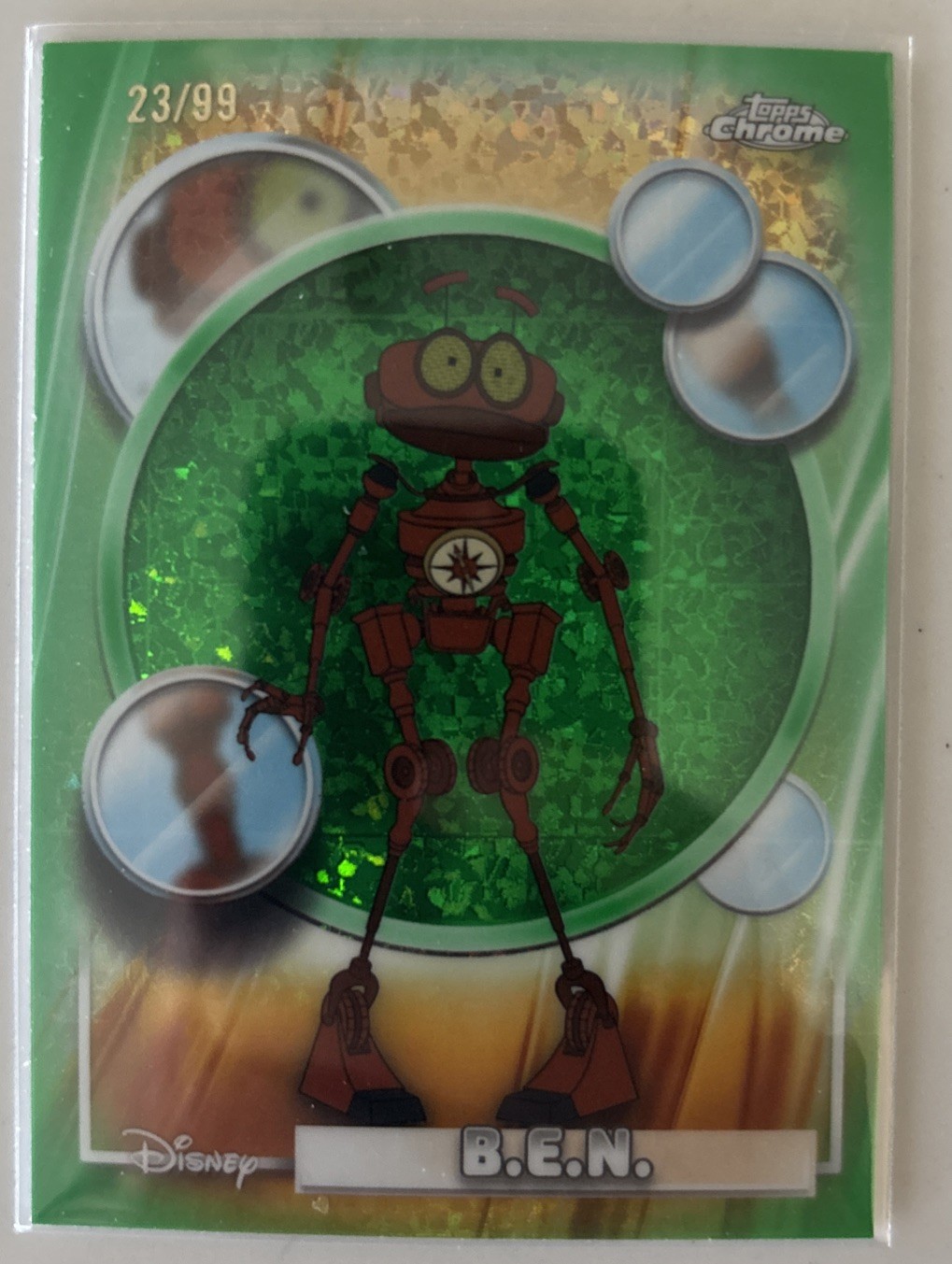 2026 Topps Chrome Disney B.E.N. #64 Green Mini-Diamond Refractor /99
