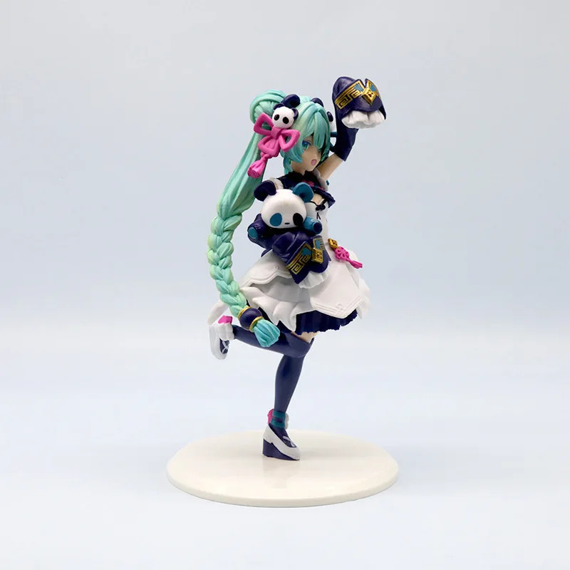 Hatsune Miku Desktop Cute Action Figure 18cm Neko T-Shirt Ver. Anime Figurine