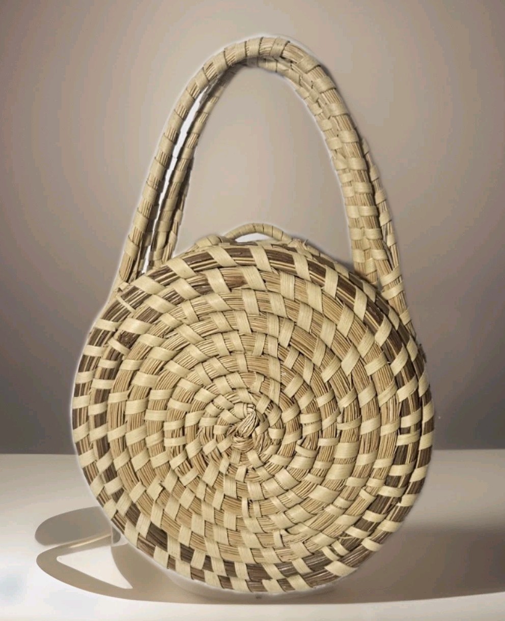 Hand Woven Sweetgrass Purse Gullah Basket Handbag Charleston South Carolina