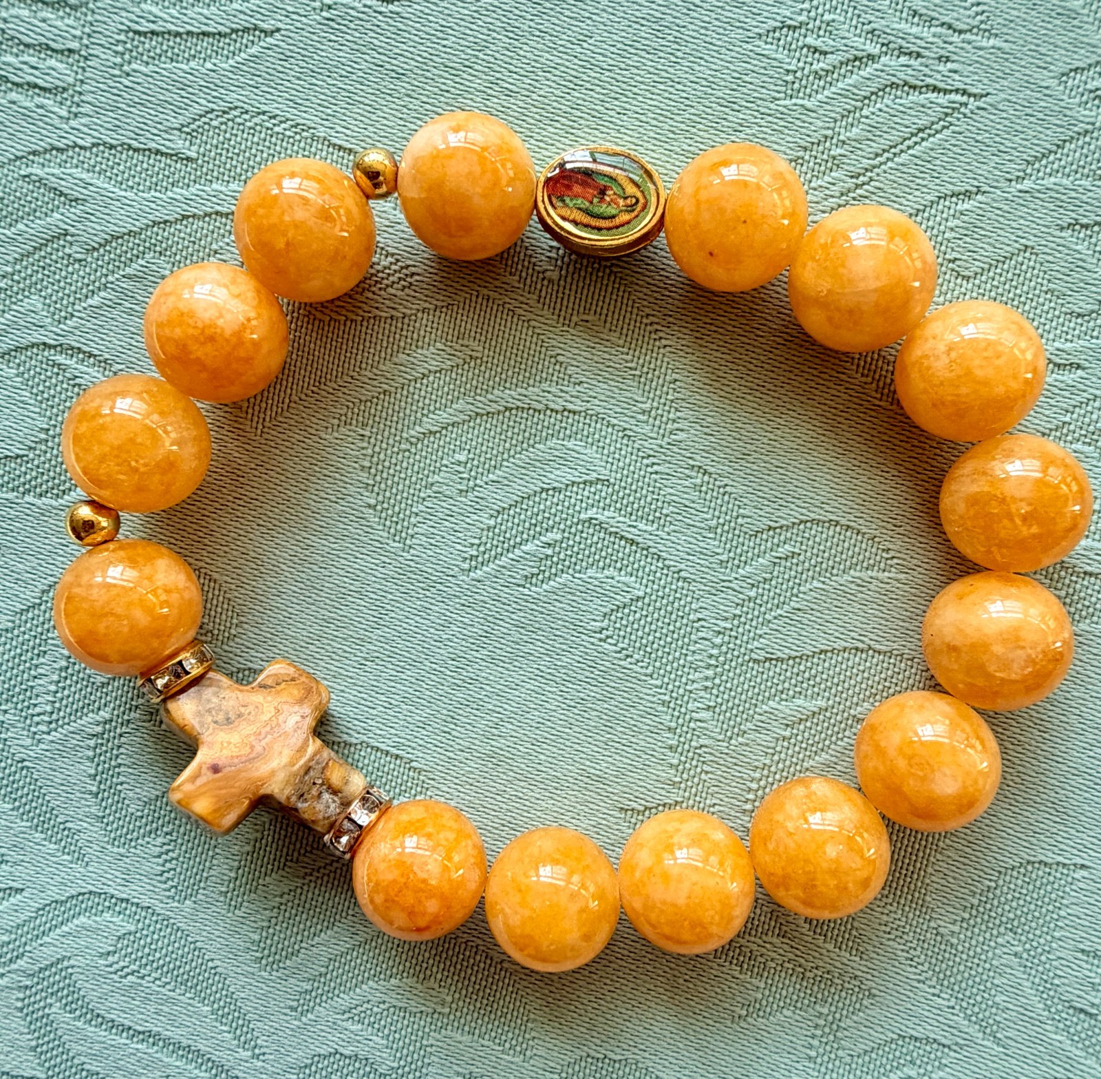 NATURAL STONE ROSARY BRACELETS