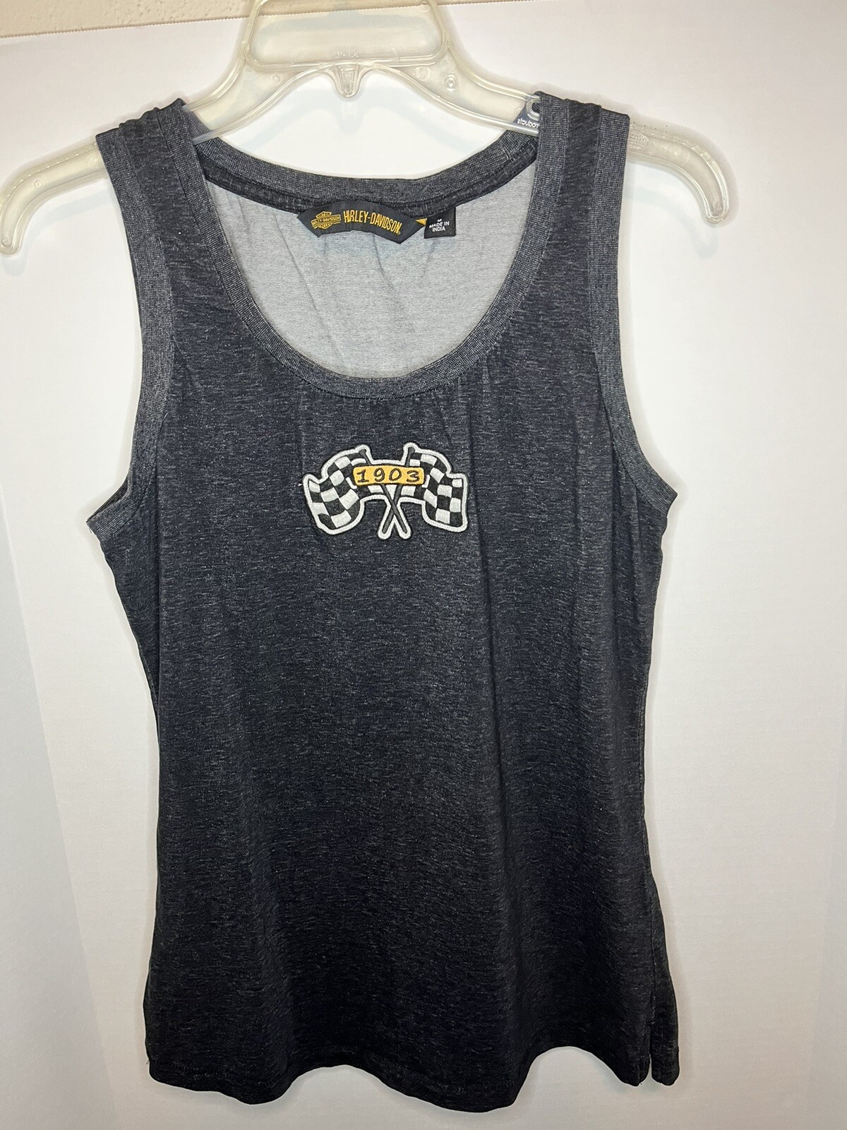 Harley Davidson Women’s Motorsports Tank Top Medium Black Sleeveless Stretch