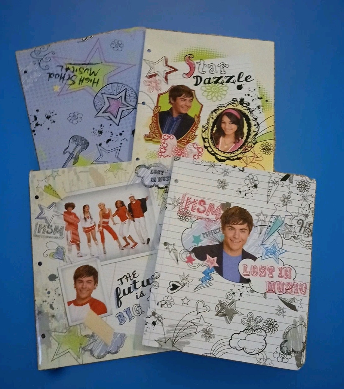 New Vintage Disney High School Musical Folders Lot of 4 Rare HTF