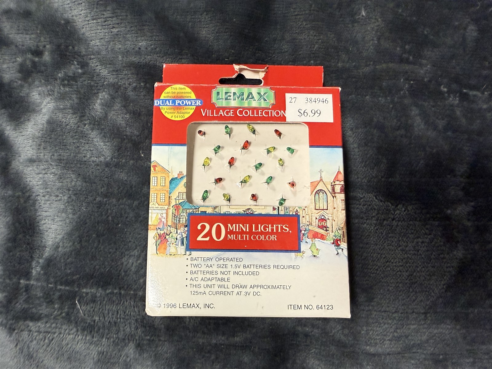 VINTAGE LEMAX VILLAGE COLLECTION 20 MINI LIGHTS MULTI-COLOR 64123