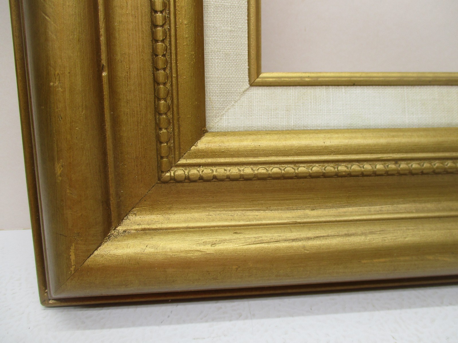 Vtg Wide Solid Wood Picture/Art Frame Fits 8″ X 10″ Measures 15 1/4″ X 17 1/4″