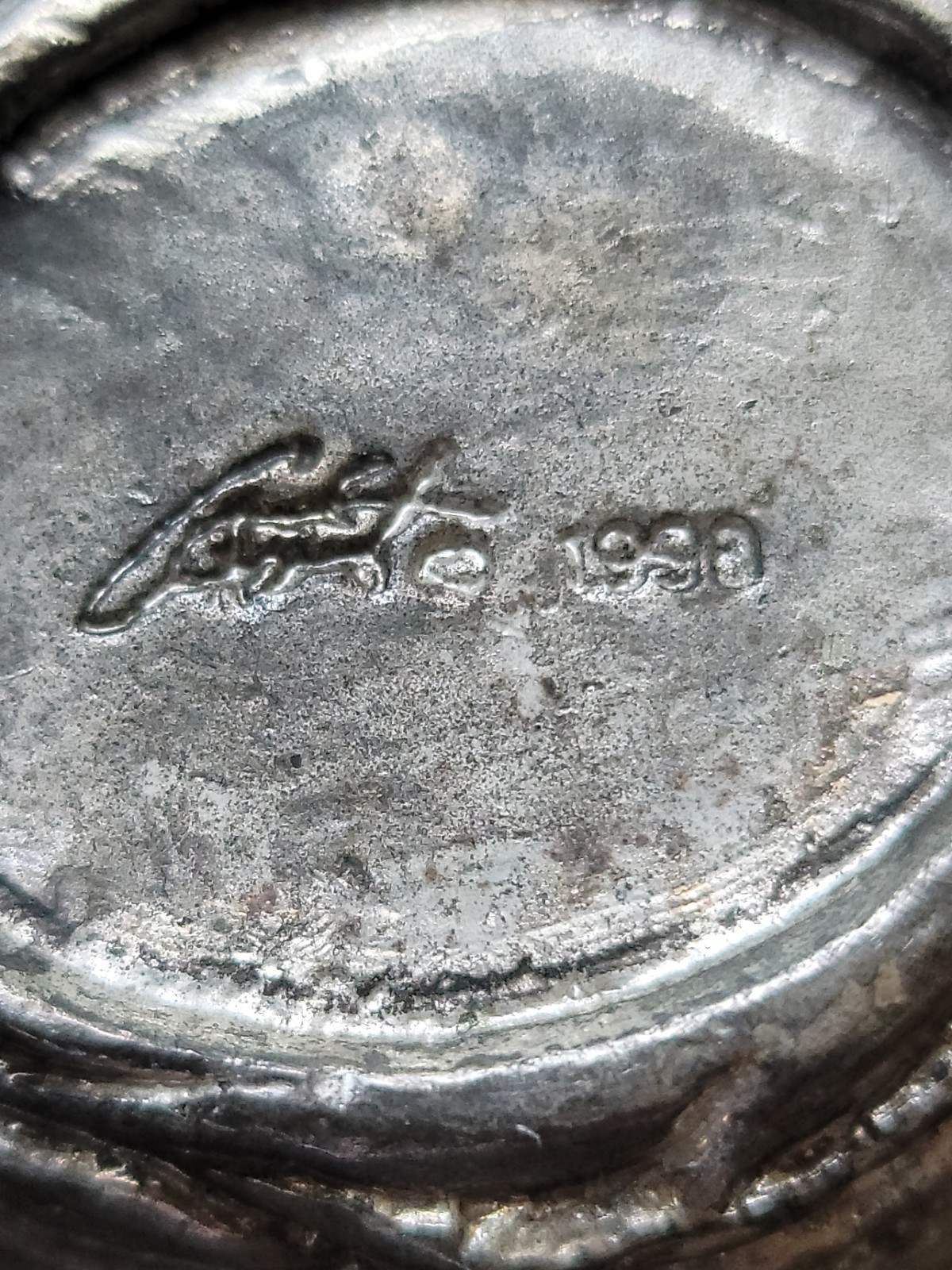 ARTHUR COURT 1990 solid PEWTER Small Duckling Hinged TRINKET/PILL Box