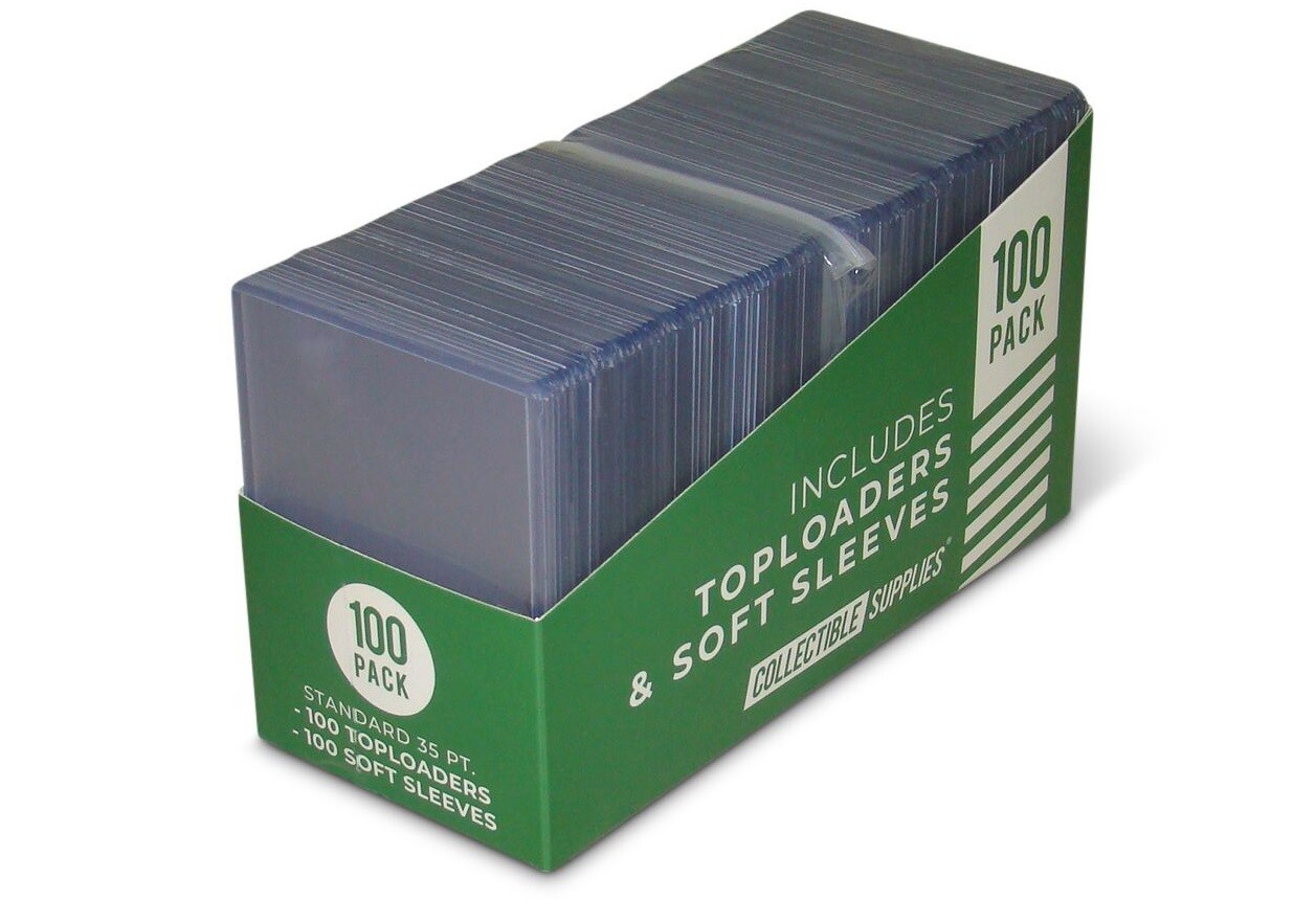 3″ x 4″ Toploaders and Clear Soft Sleeves for Trading Cards (100 count pack)