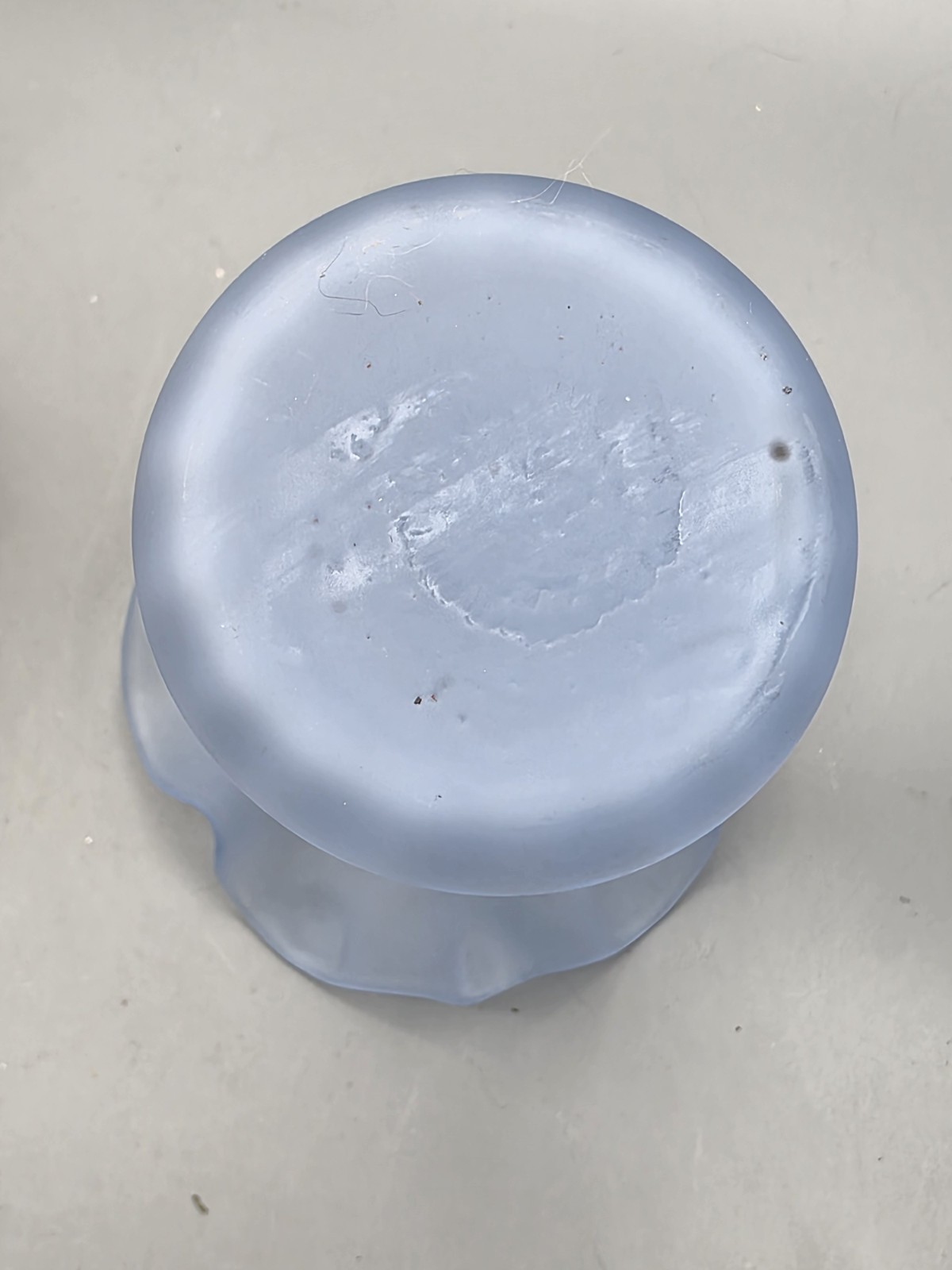 Light Blue Frosted Satin Glass Jack In The Pulpit Glass Vase Stylish Elegance
