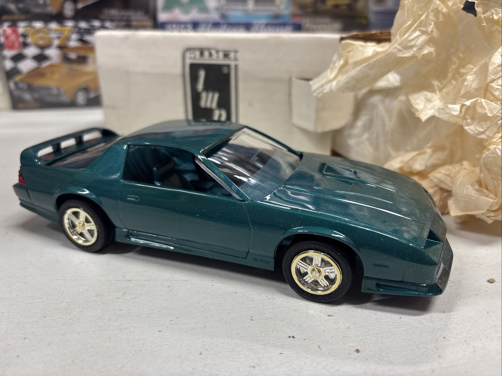 Vintage 1991 Dark Teal Blue Metallic Camaro Z/28 Dealer Promo Car New in box